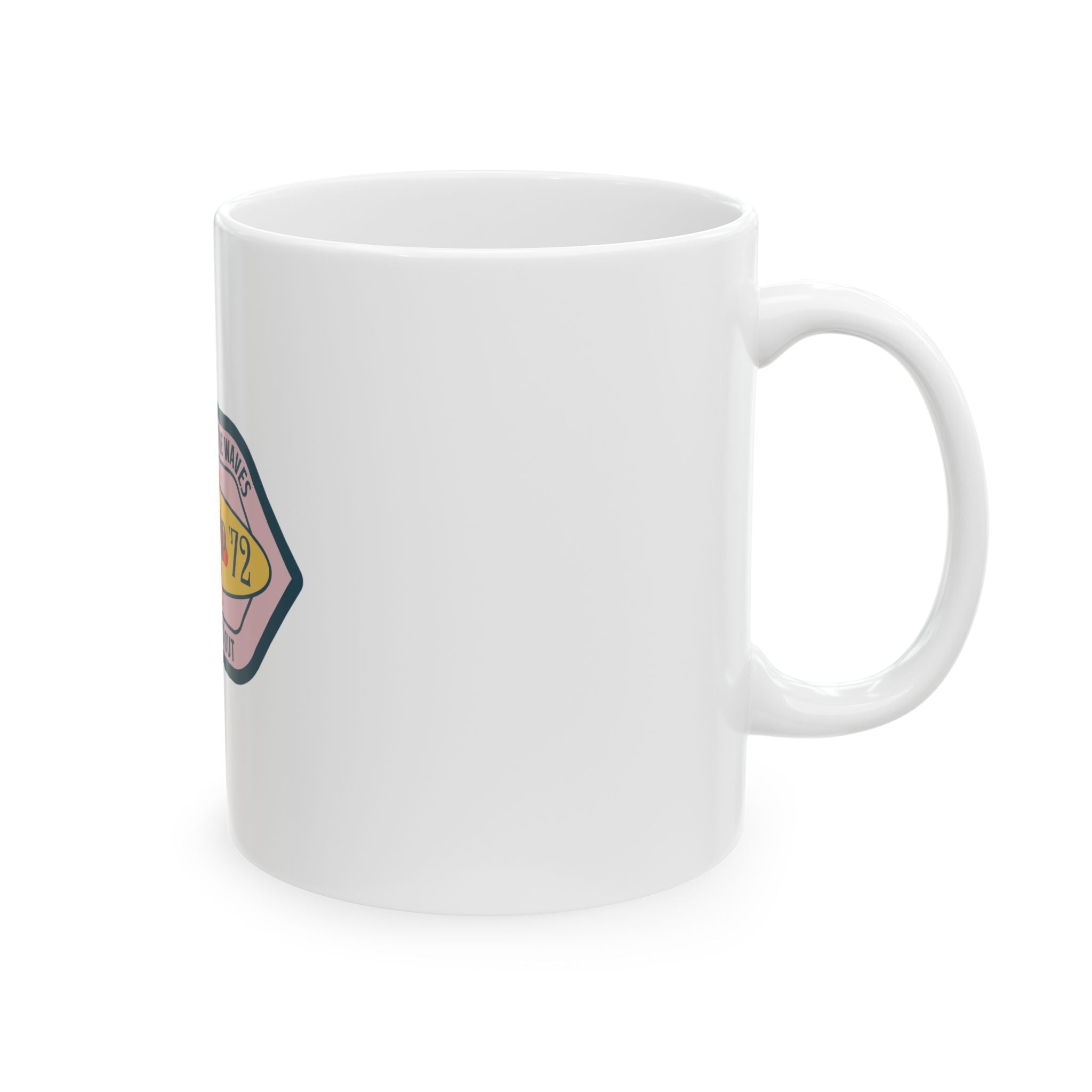 Surfing Retro Graphic Novelty Ceramic Coffee Mug