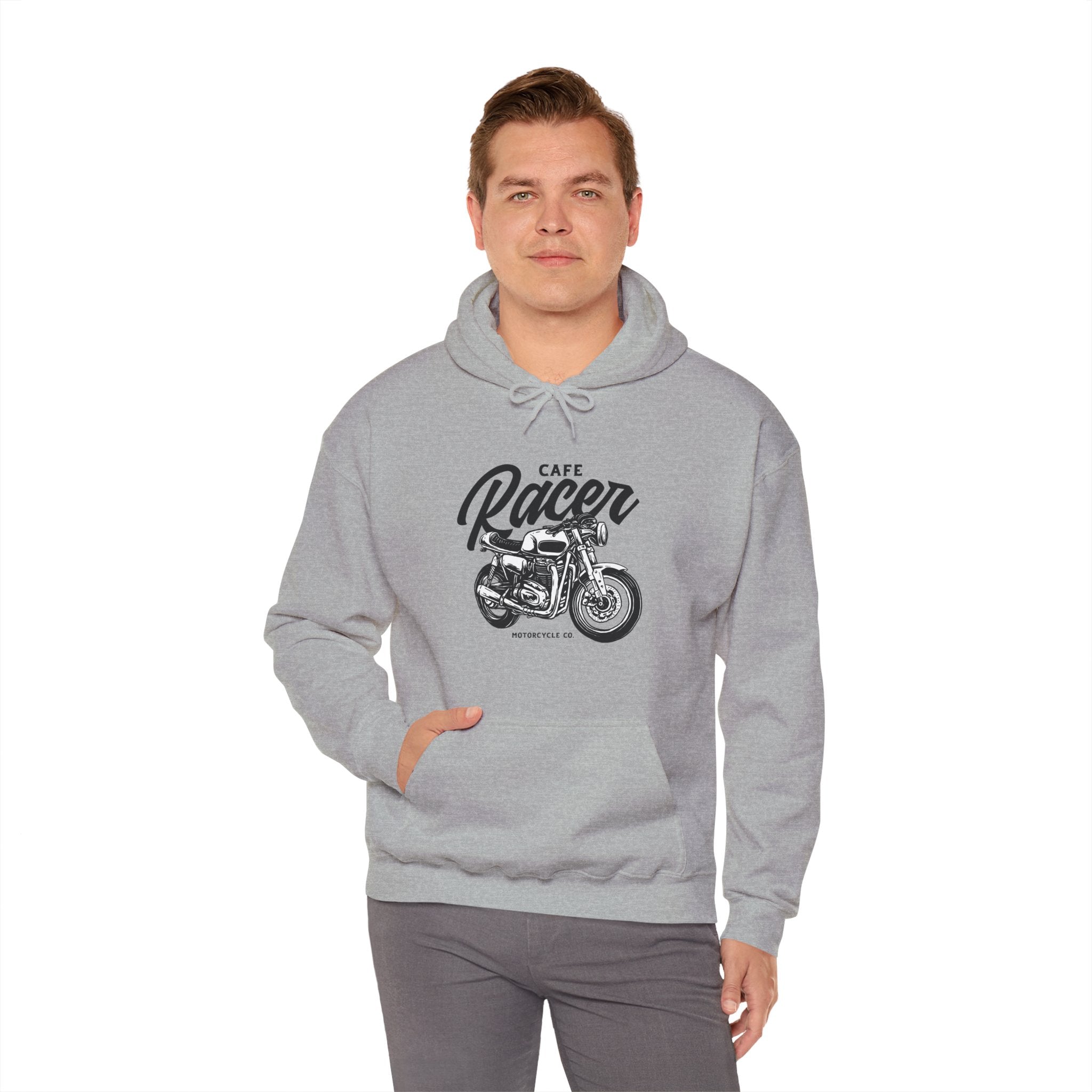 Cafe Racer Motorcycle Vintage Distressed Unisex Hoodie