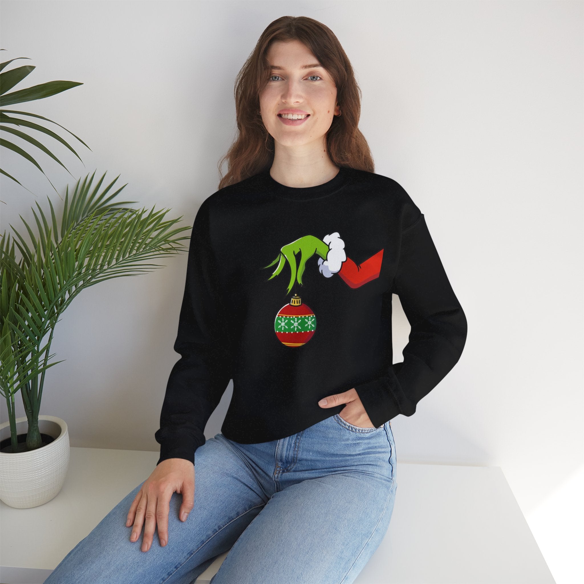 Grinch Ornament Christmas Movie Unisex Crewneck Sweatshirt