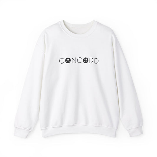 Concord North Carolina NC Smiley Face Crewneck Sweatshirt