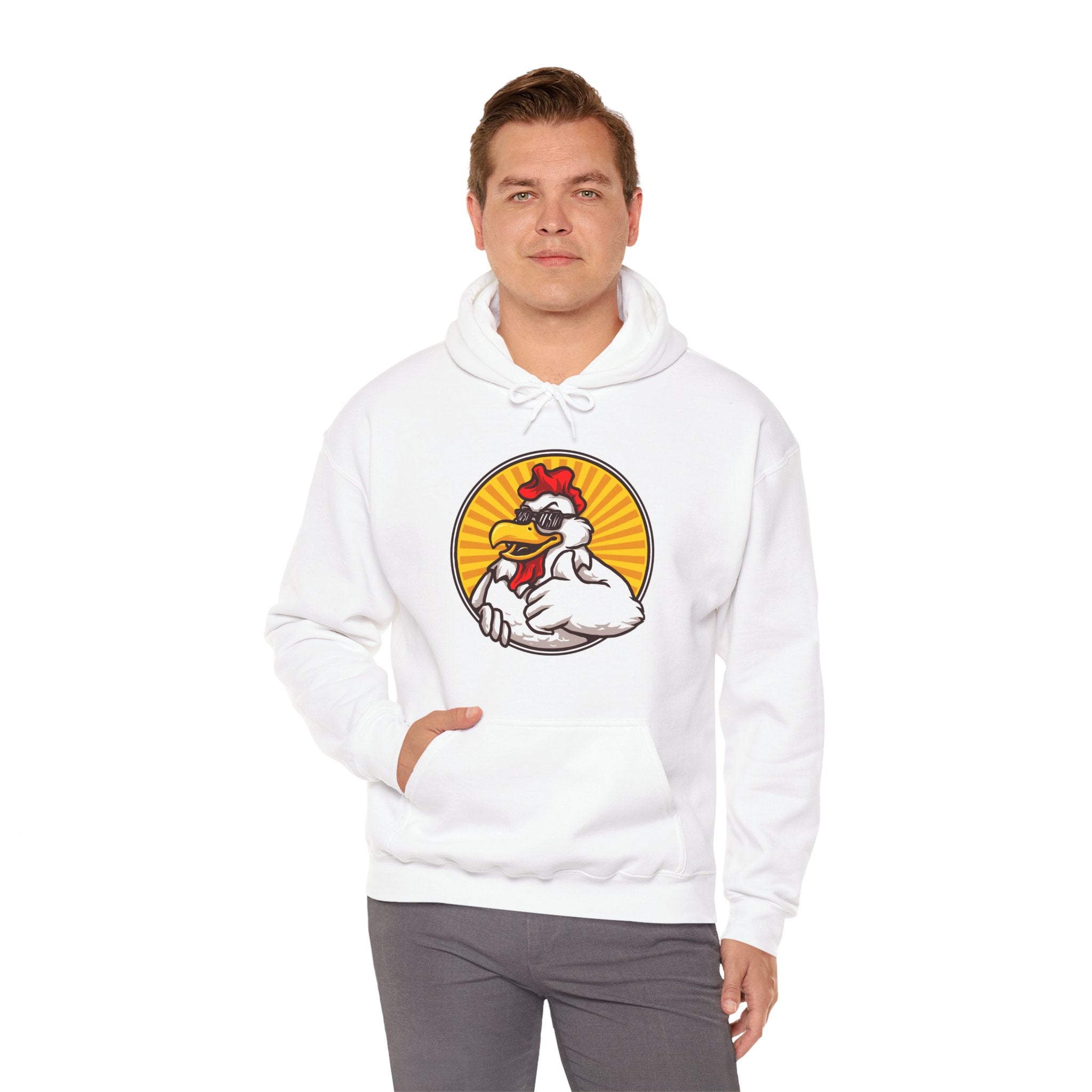 Funny Thumbs Up Chicken Unisex Graphic Novelty Hoodie