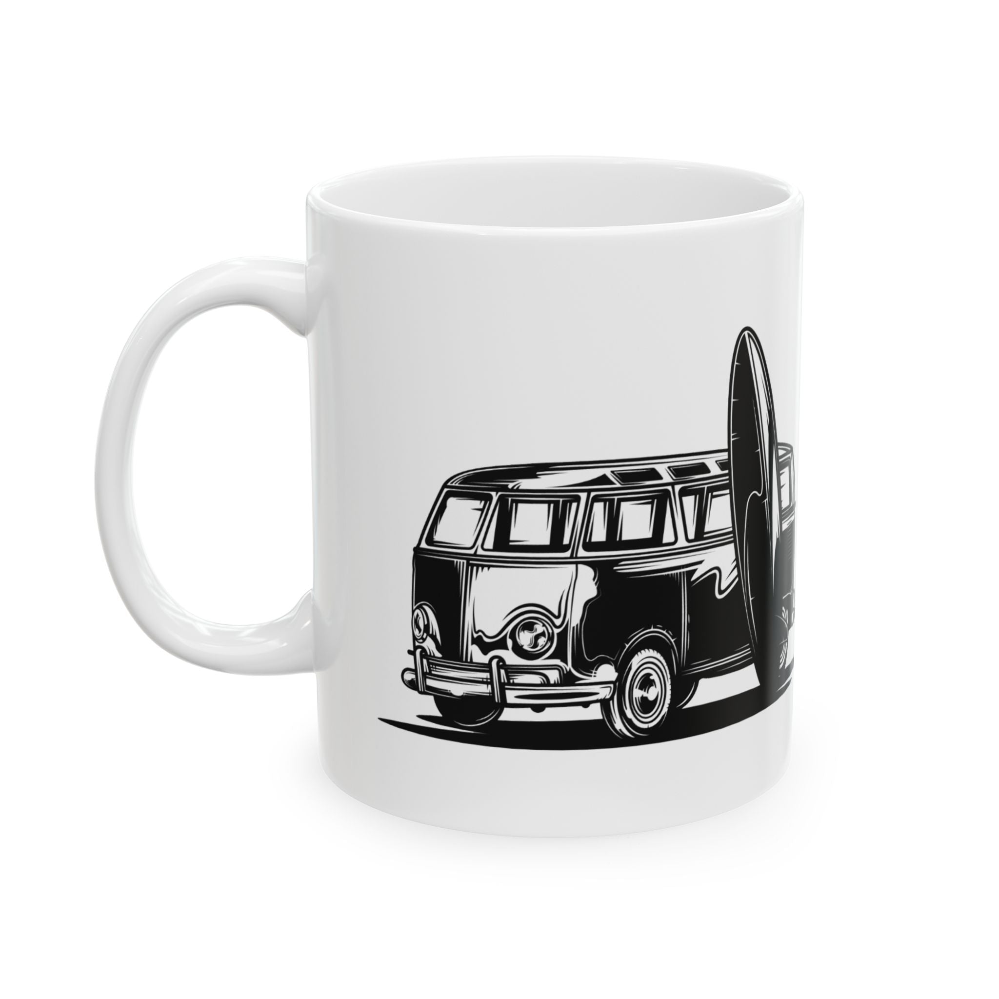 Vintage Bus Beach Surf Ceramic Coffee Mug