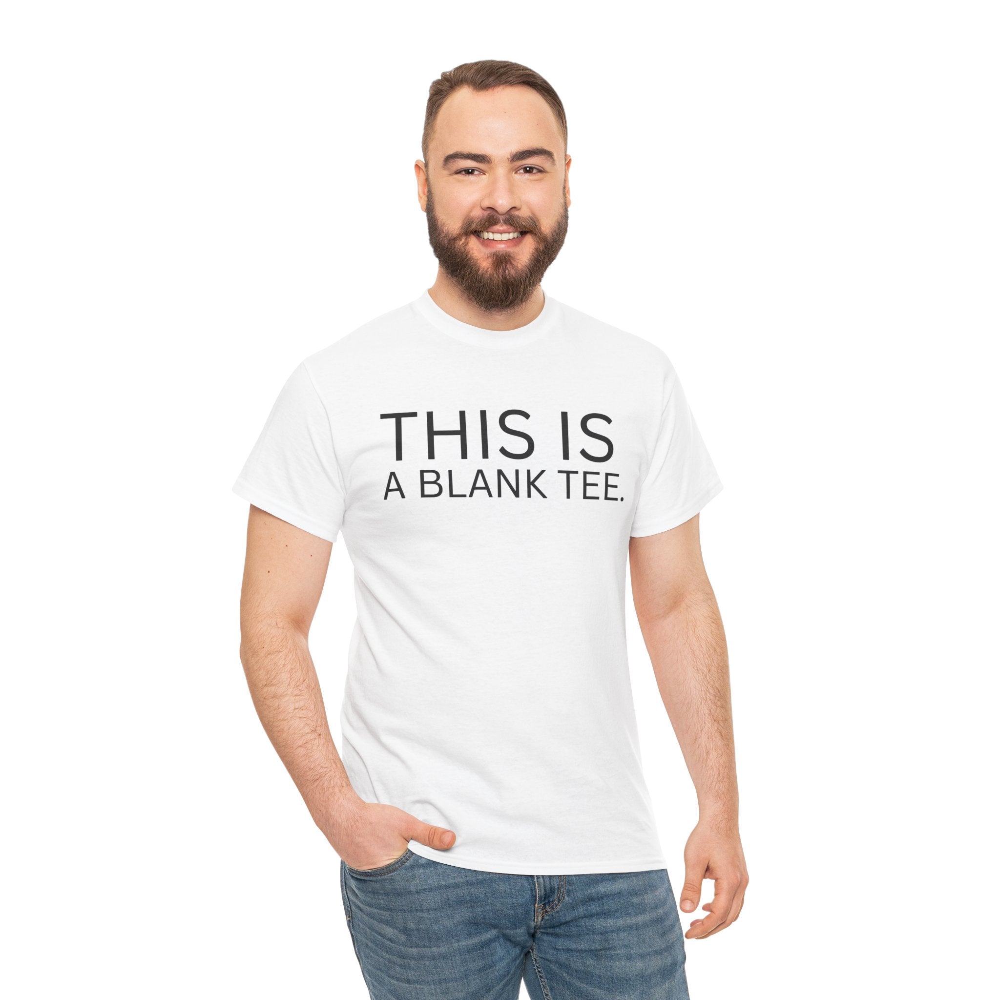 This Is A Blank Tee Funny Humor Adult Unisex Heavy Cotton Tee