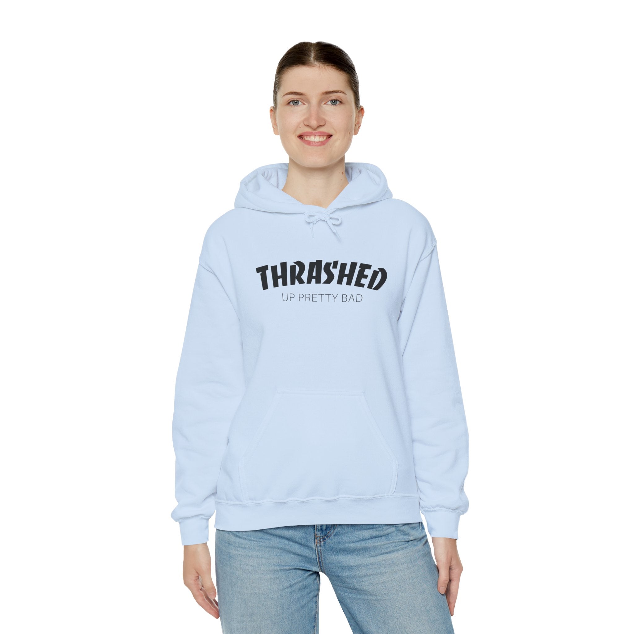 Funny Thrashed Up Pretty Bad Skateboarding Unisex Hoodie