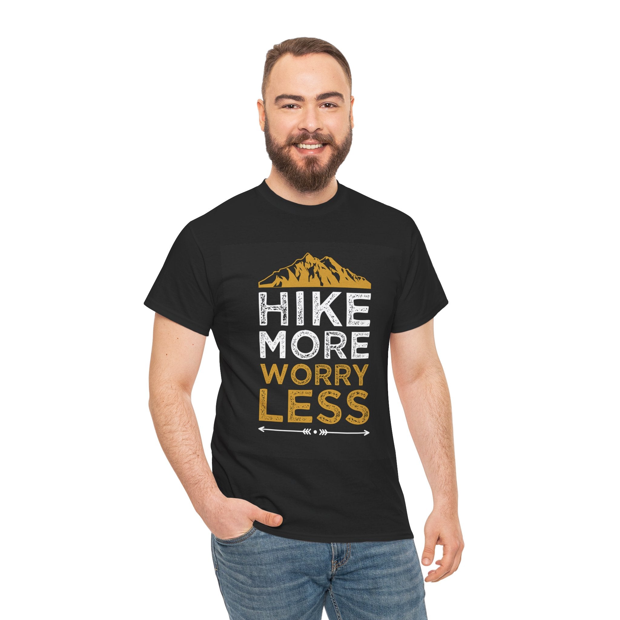 Hike More Worry Less Camping Outdoor Unisex Tee T-Shirt