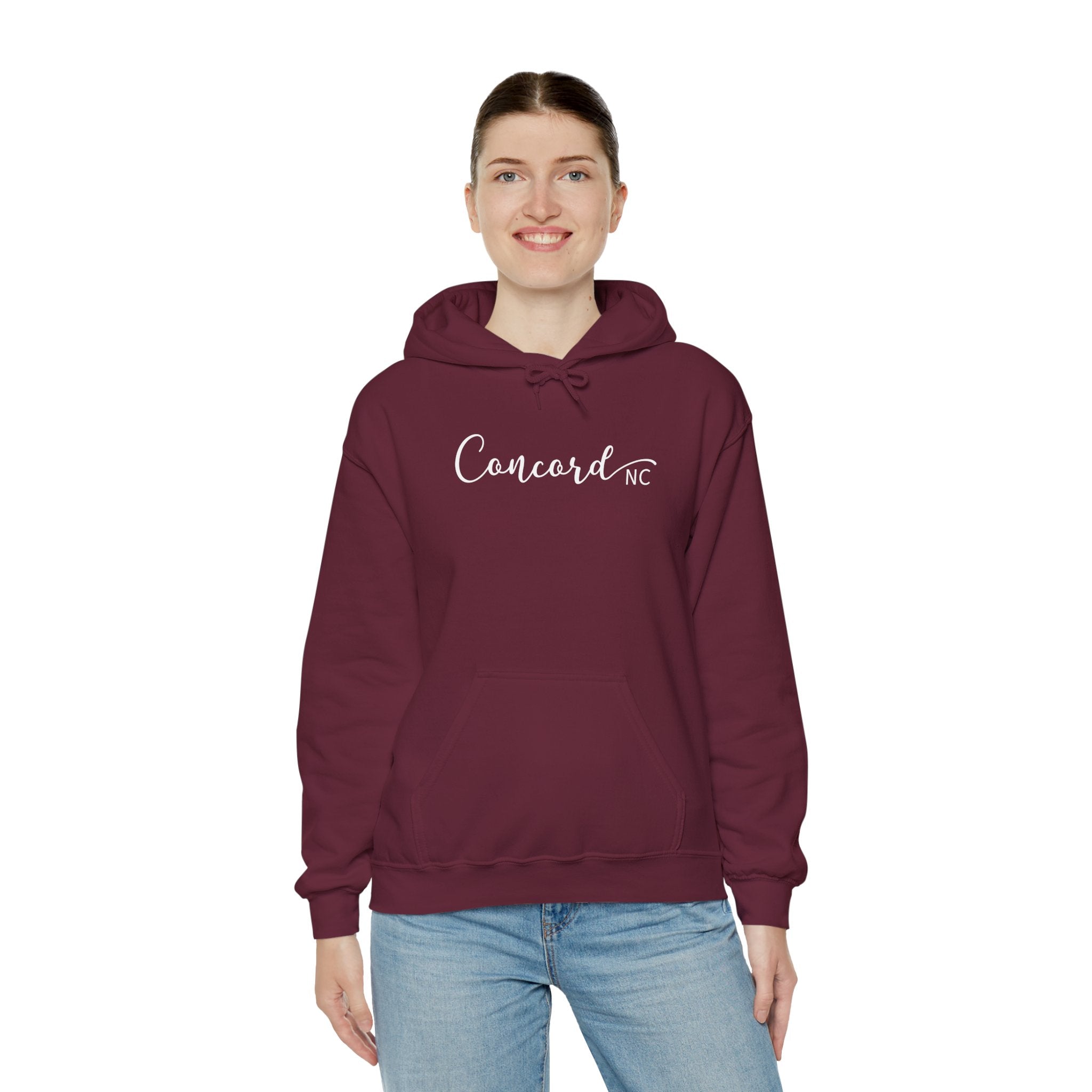 Concord North Carolina NC State Cursive Hoodie