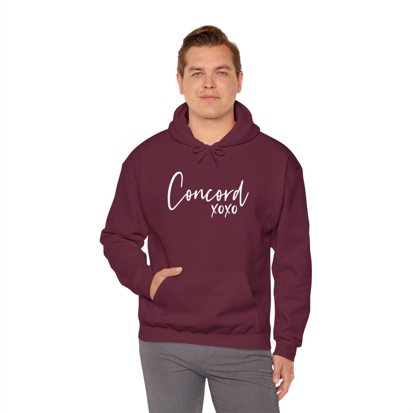 Concord North Carolina NC State Cursive Hoodie