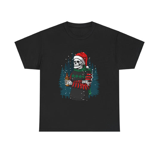 Christmas Skeleton Skull Santa Holiday Unisex T-Shirt