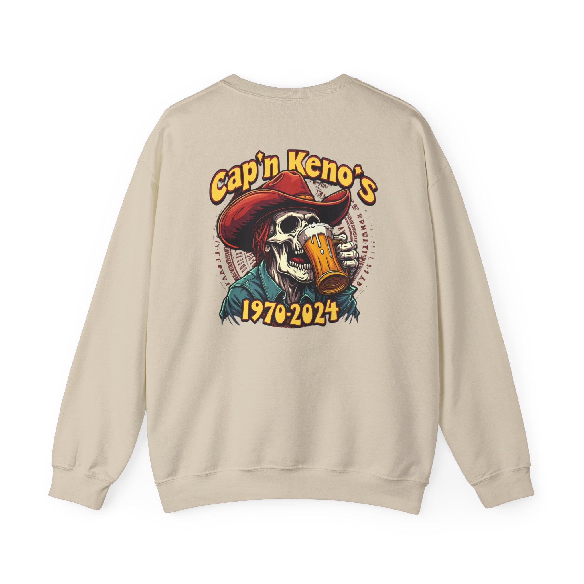 Cap'n Kenos Vintage Skull Graphic Sweatshirt