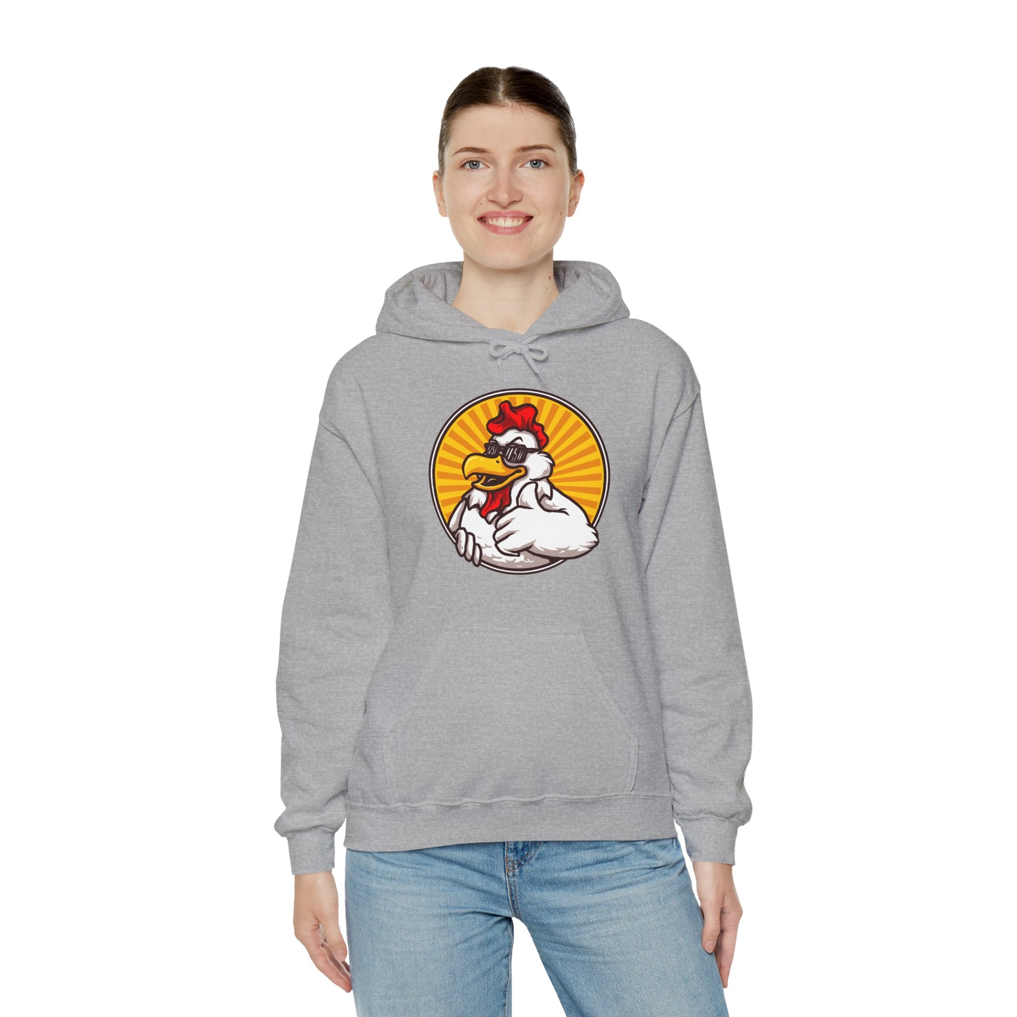 Funny Thumbs Up Chicken Unisex Graphic Novelty Hoodie