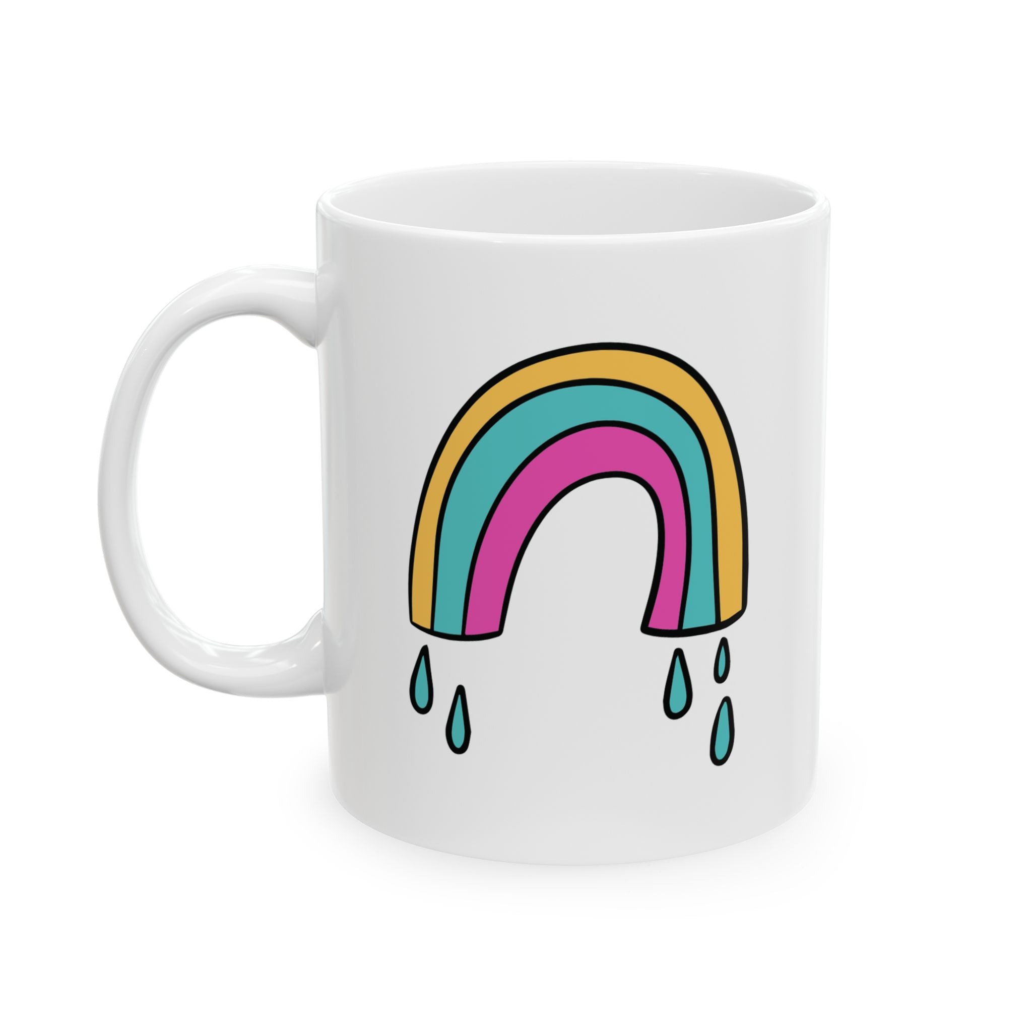 Cute Rainbow Boho Ceramic Coffee Mug