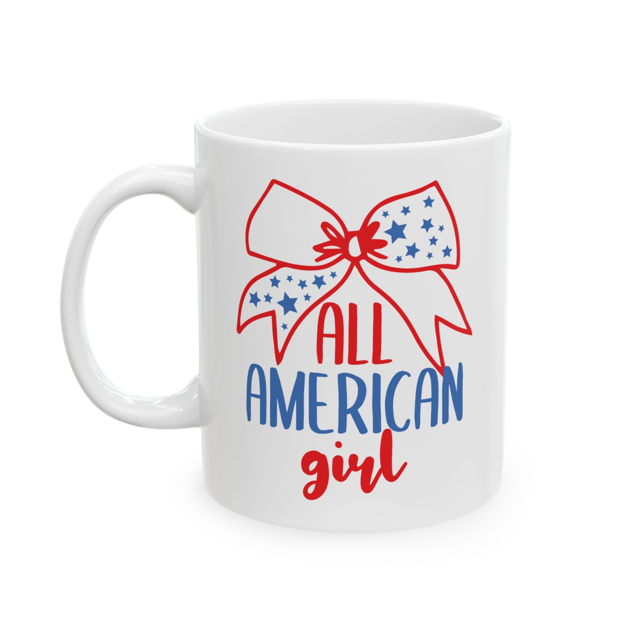 All American Girl Patriotic USA Ceramic Coffee Mug