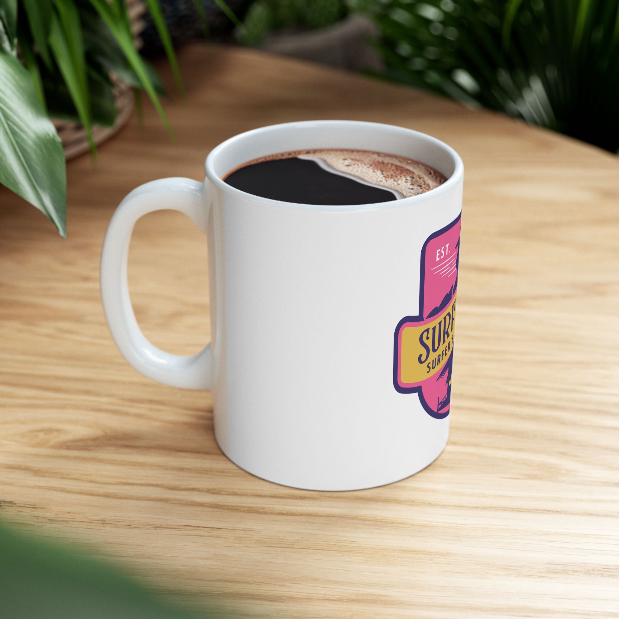 Surf Shack Retro Graphic Novelty Ceramic Coffee Mug