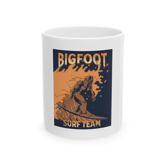 Bigfoot Surf Team Graphic Novelty Ceramic Coffee Mug