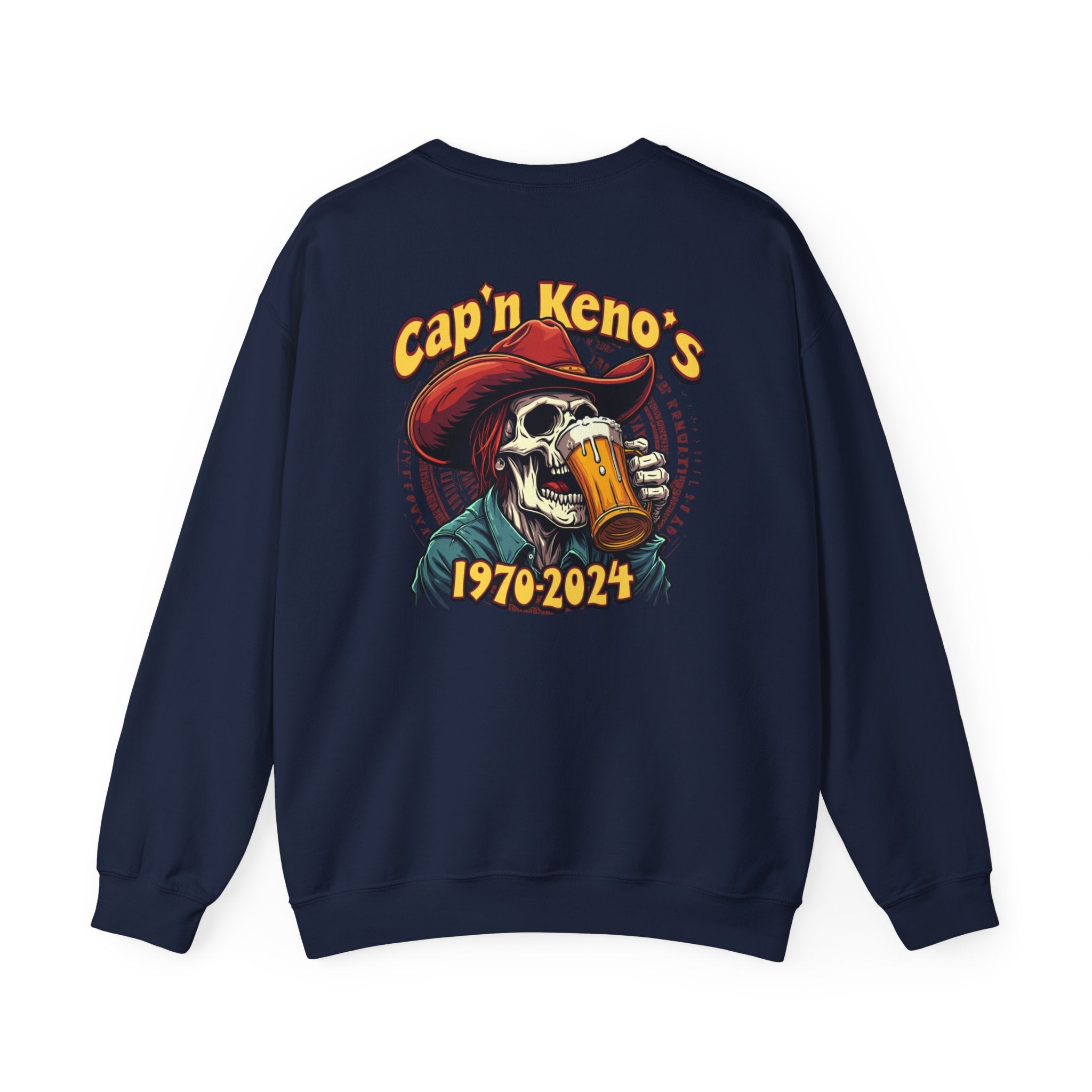 Cap'n Kenos Vintage Skull Graphic Sweatshirt