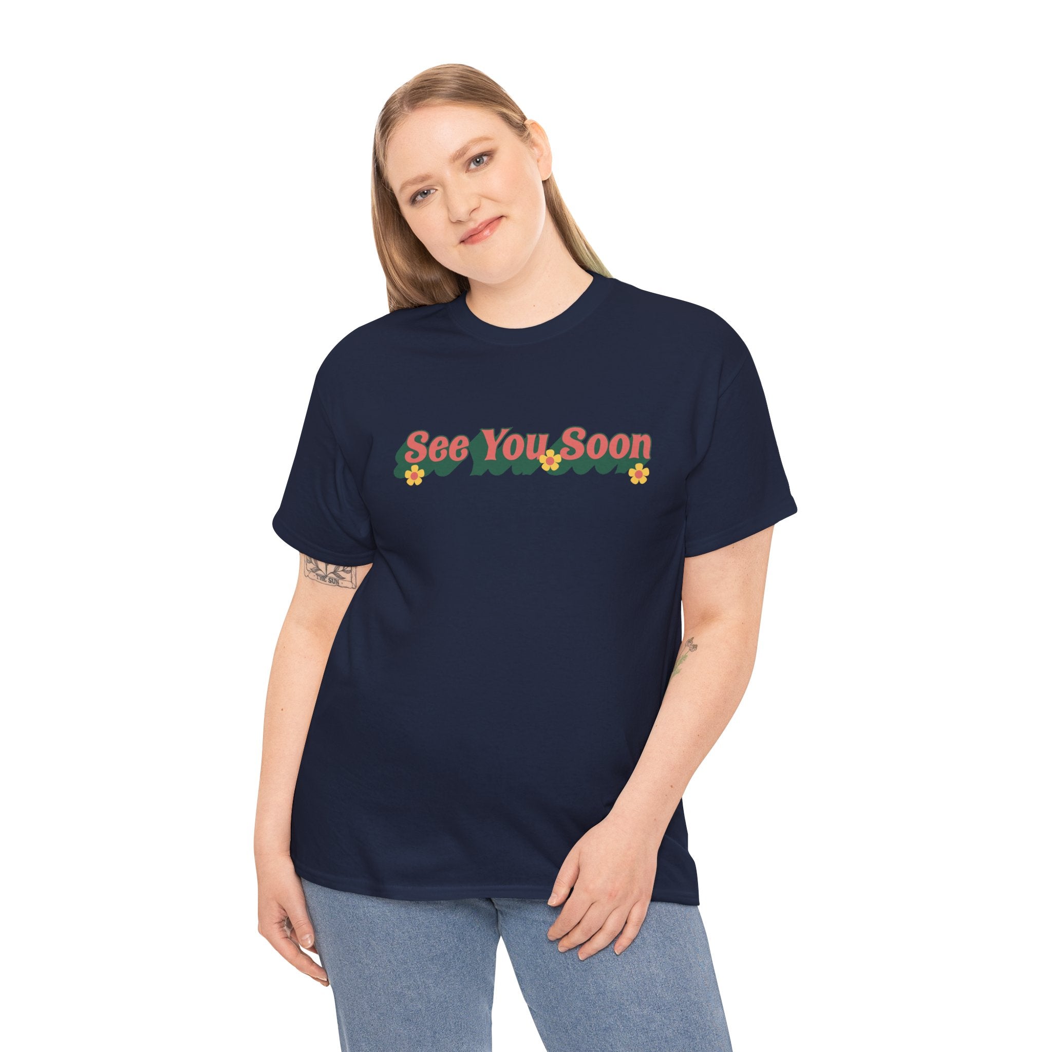 See You Soon Cute Positive Retro Unisex Graphic Novelty Shirt Tee