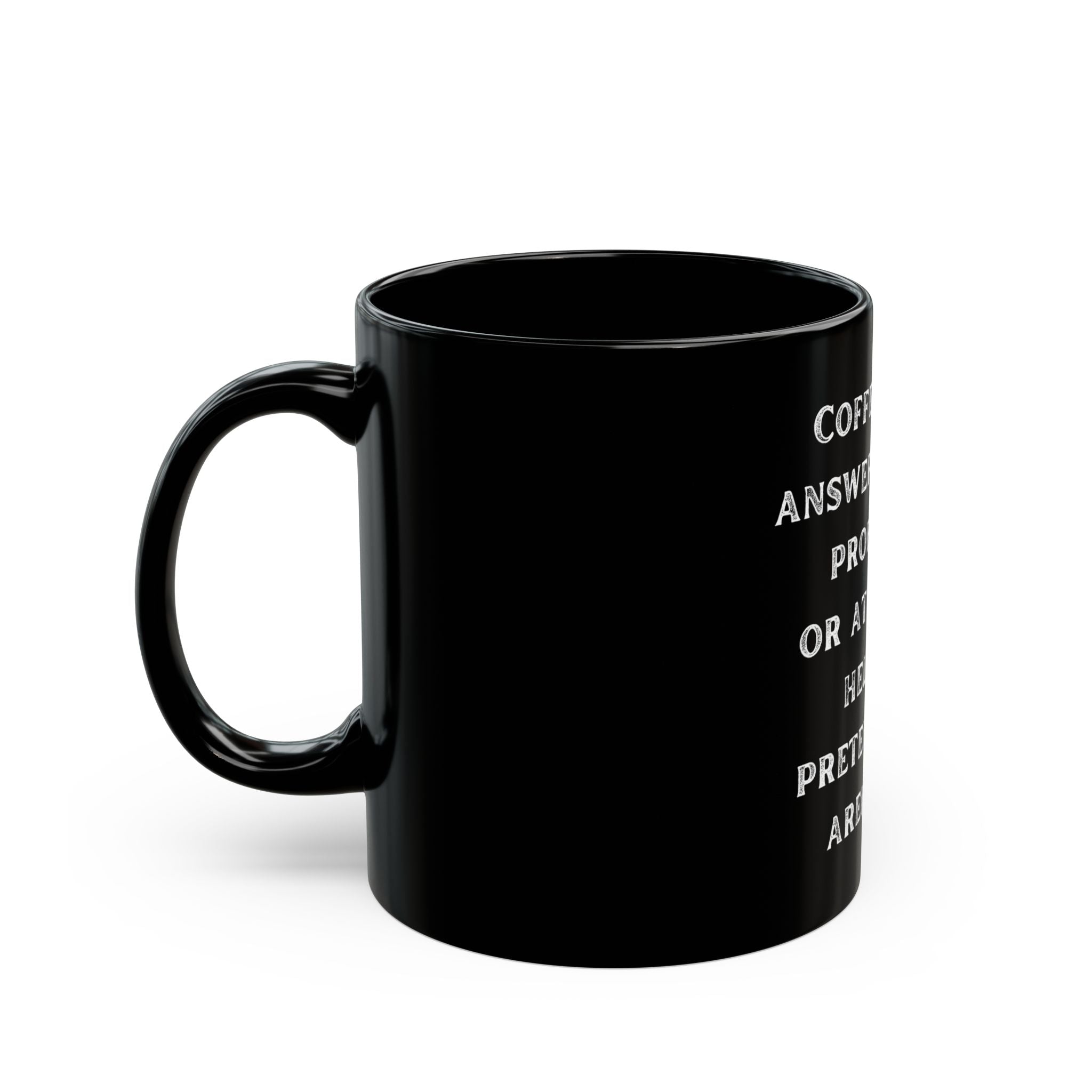 Coffee Is The Answer Funny Office Gift Ceramic Black Coffee Mug