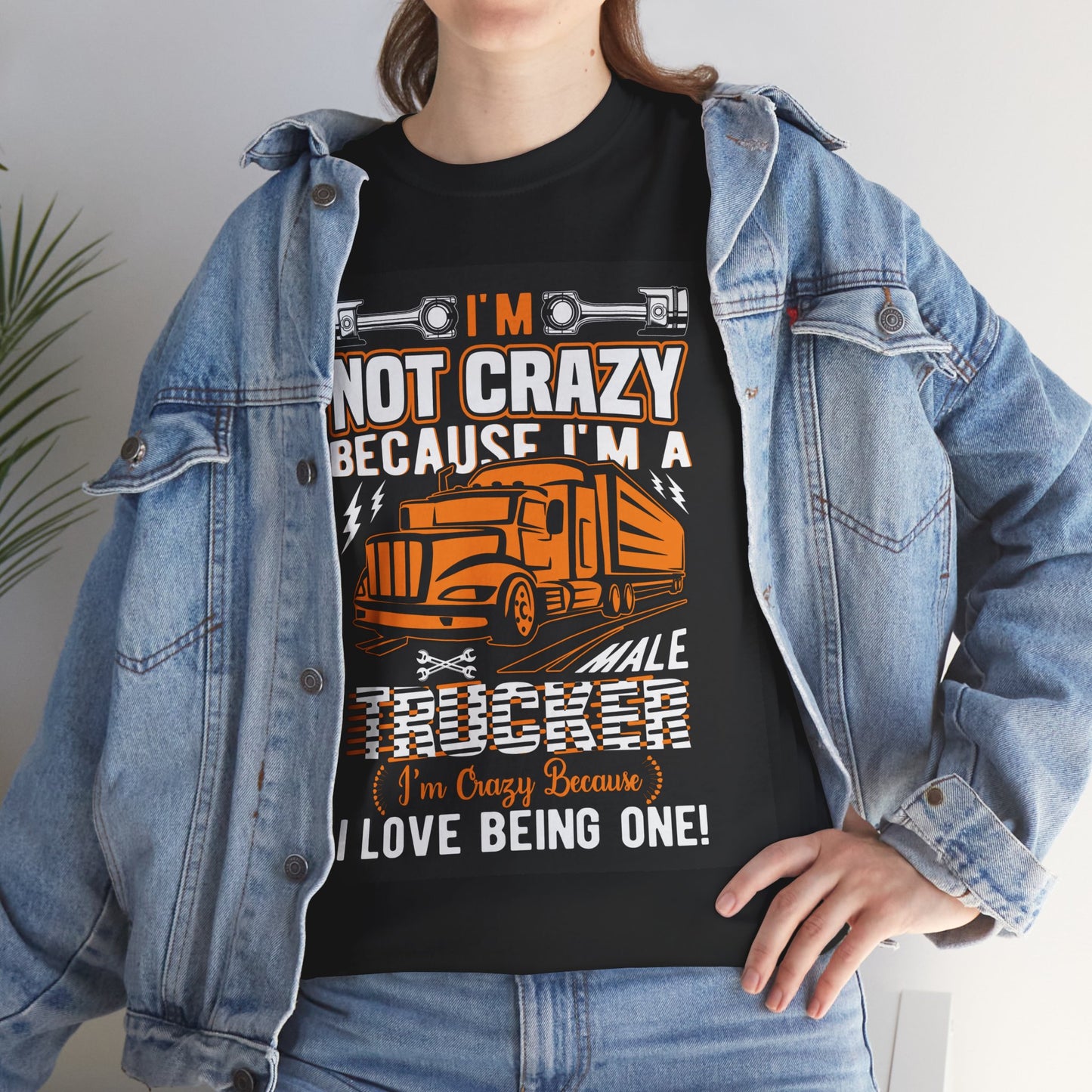 Mens Trucker Trucking Job Graphic Novelty T-Shirt