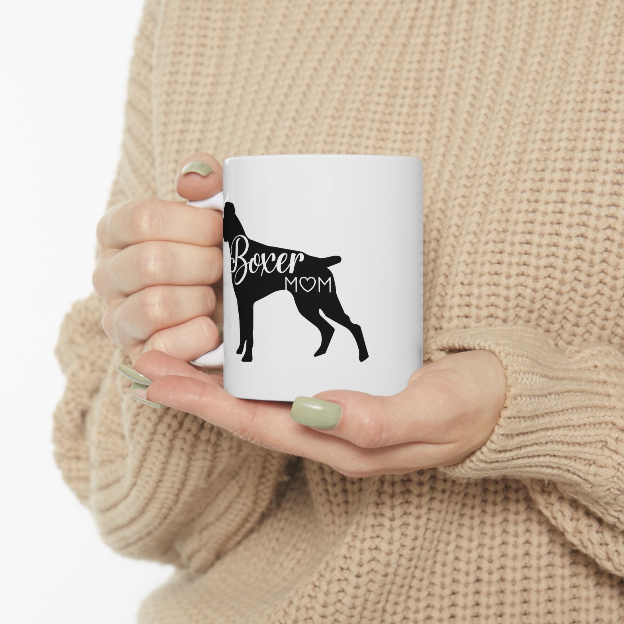 Boxer Mom Dog Lover Gift Ceramic Coffee Mug