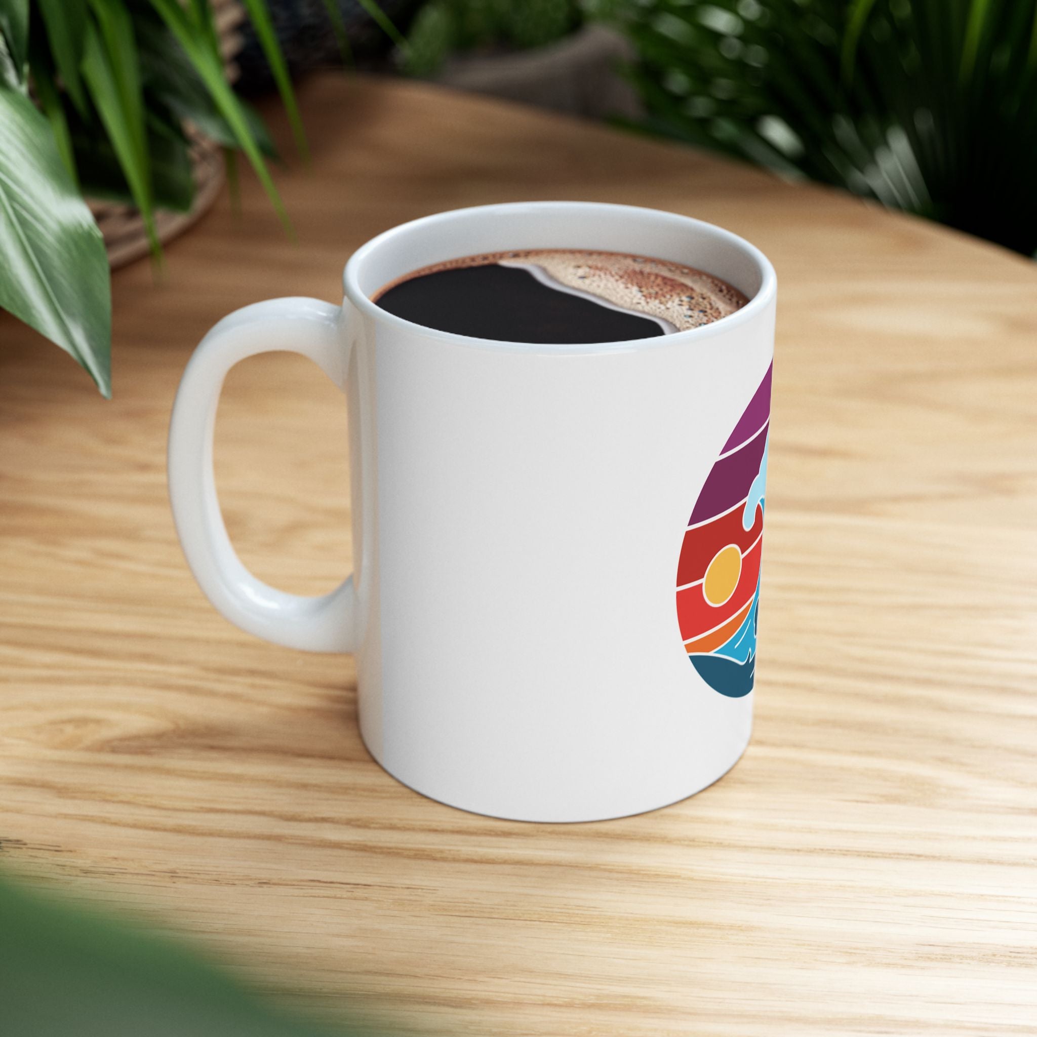 Cute Wave Retro Vintage Ceramic Coffee Mug