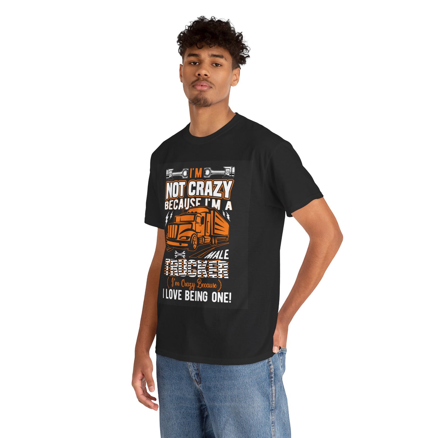 Mens Trucker Trucking Job Graphic Novelty T-Shirt