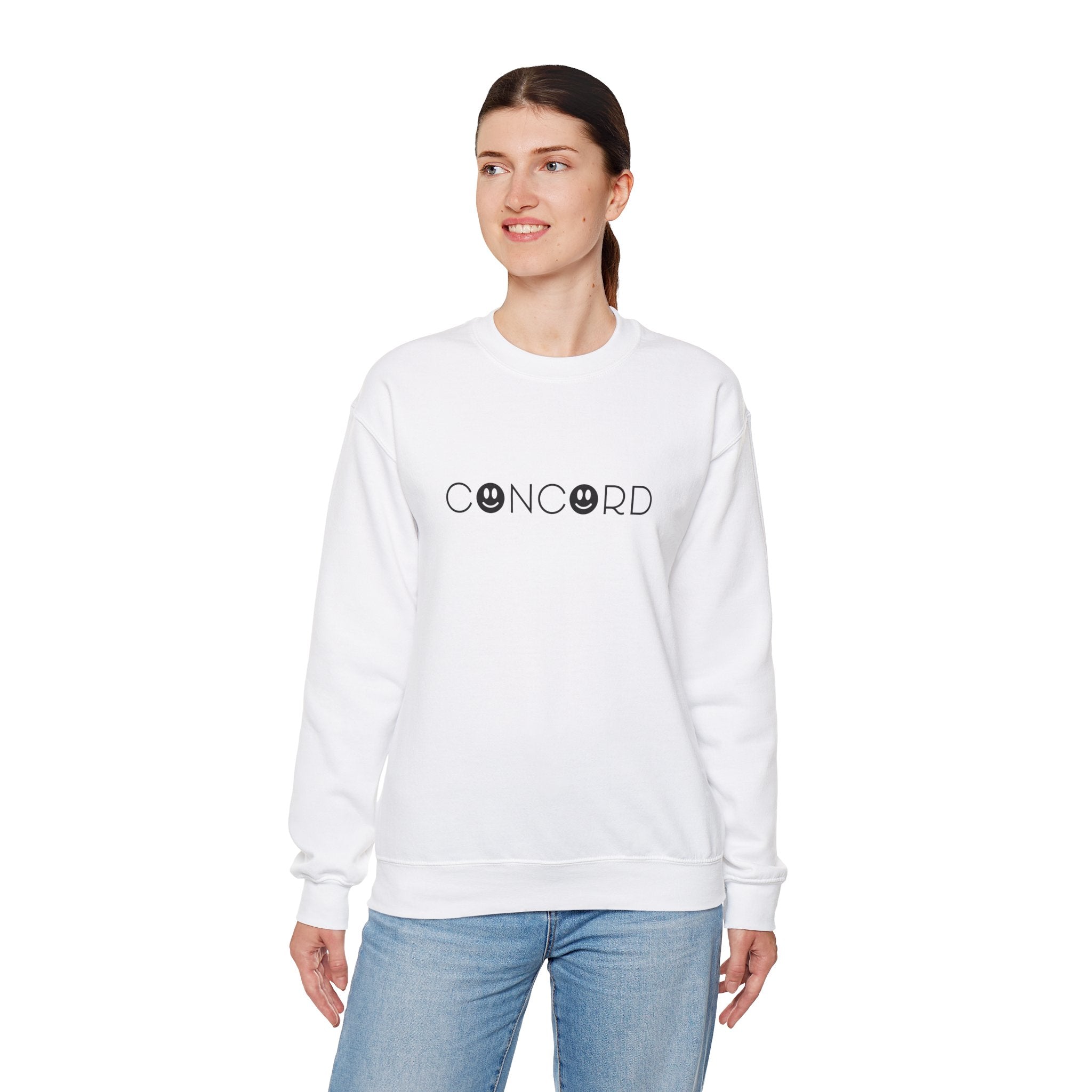 Concord North Carolina NC Smiley Face Crewneck Sweatshirt