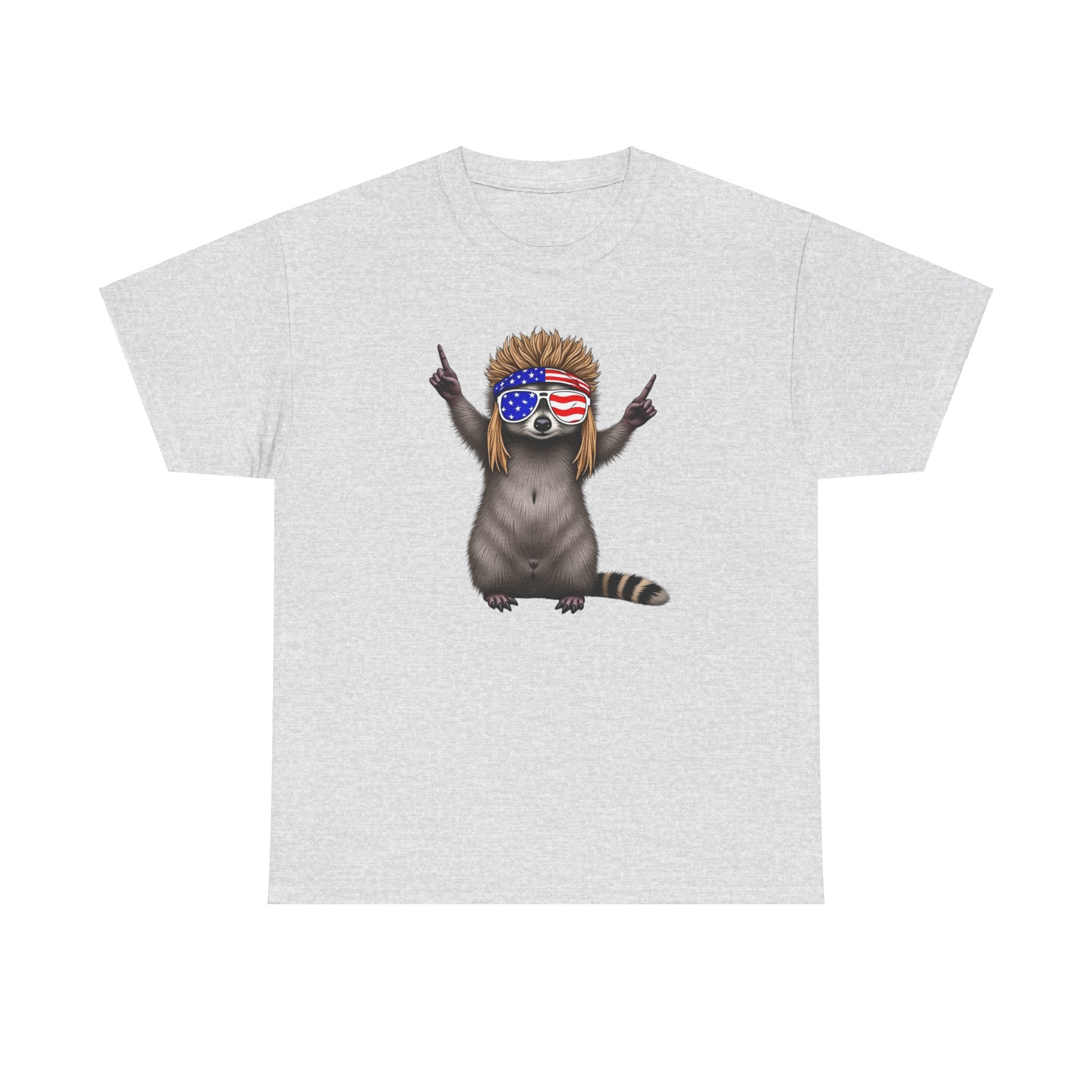 Funny Racoon Patriotic America Tee, Animal Graphic Shirt, 4th of July Unisex