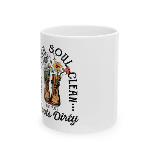 Cute Women's Boho Motivation Positivity Ceramic Coffee Mug