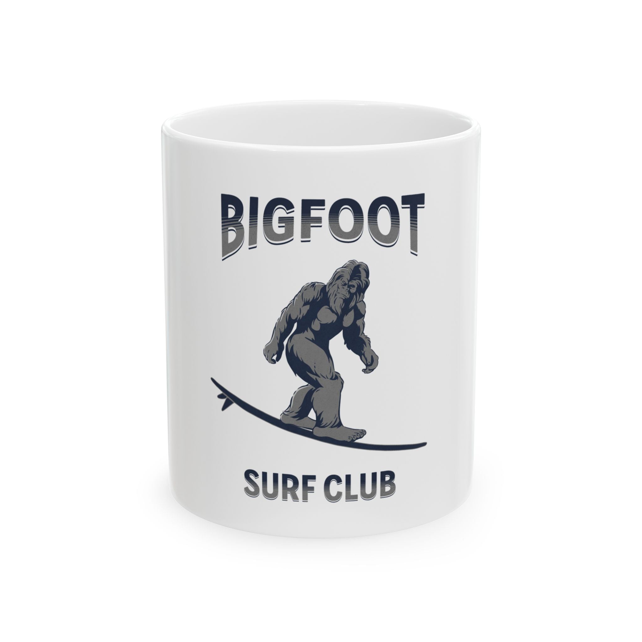 Bigfoot Surf Club Graphic Novelty Ceramic Coffee Mug