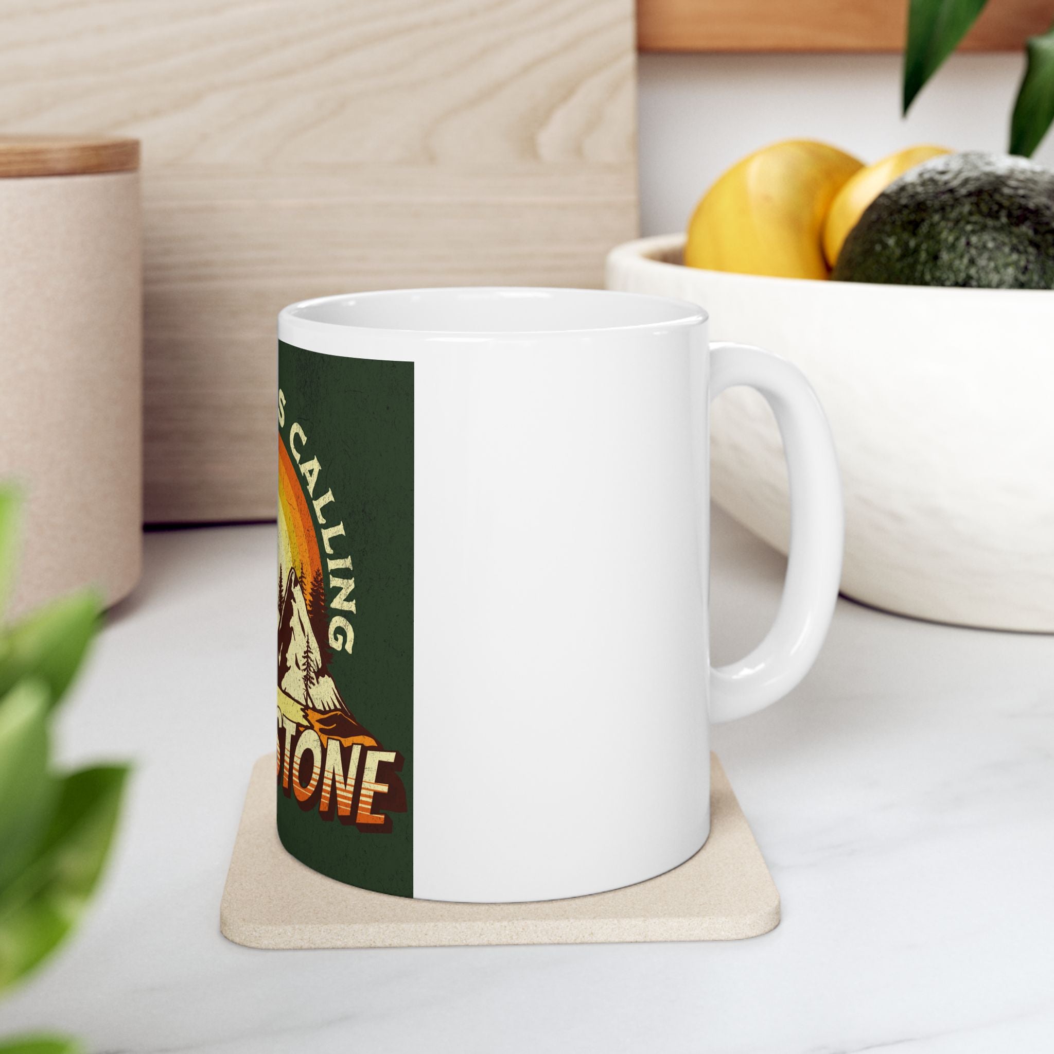 Yellowstone National Park Retro Graphic Novelty Ceramic Coffee Mug