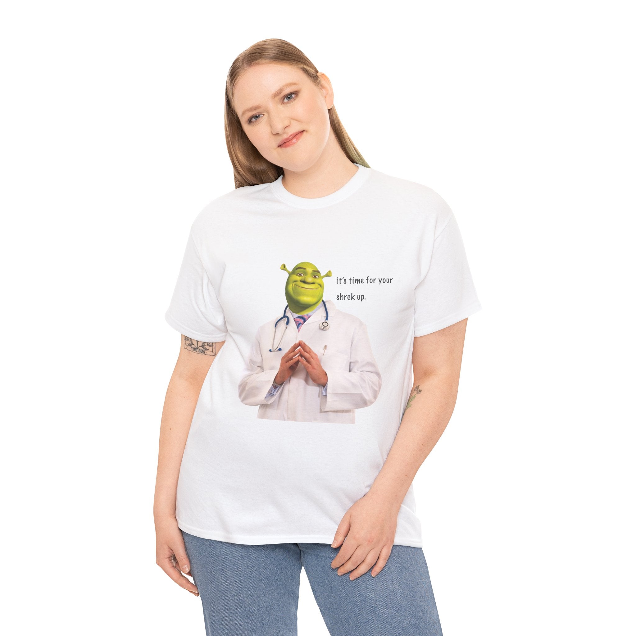 Funny Shrek Up Meme Unisex Graphic Novelty T-Shirt