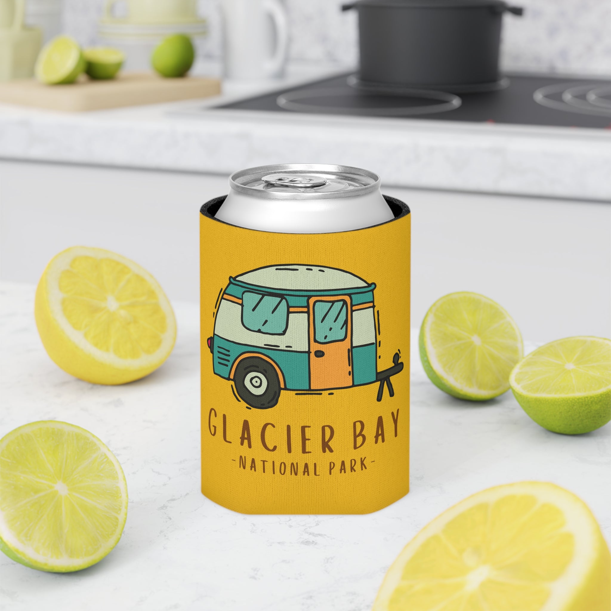 Glacier Bay National Park Souvenir Beer Soda Can Cooler Koozie