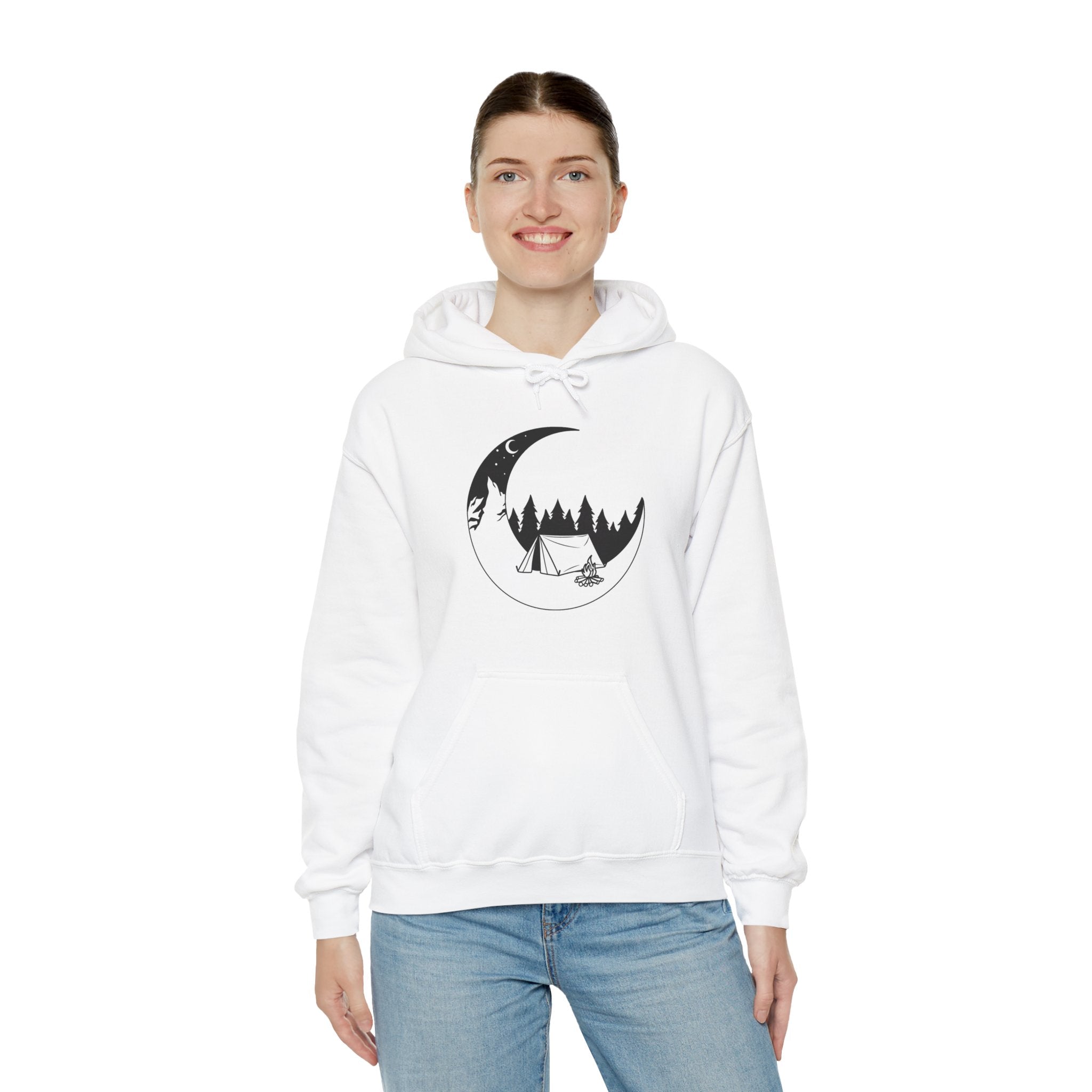 Outdoor Camping Moon Unisex Hoodie