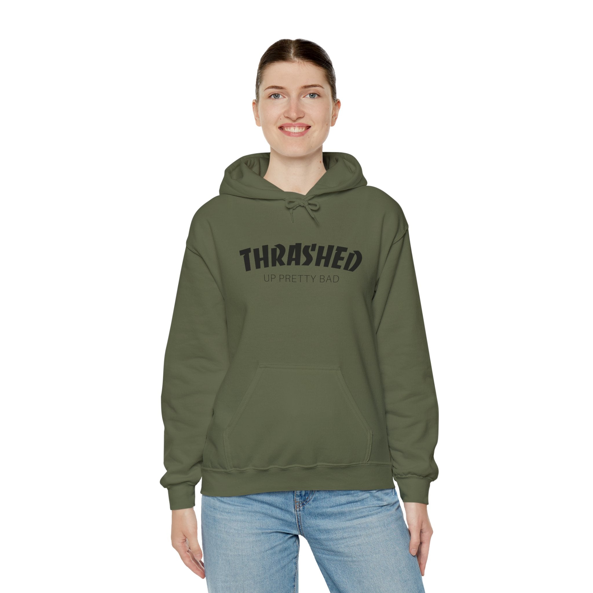 Funny Thrashed Up Pretty Bad Skateboarding Unisex Hoodie