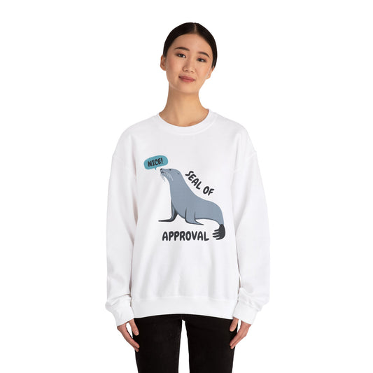 Seal of Approval Funny Meme Cute Crewneck Sweatshirt