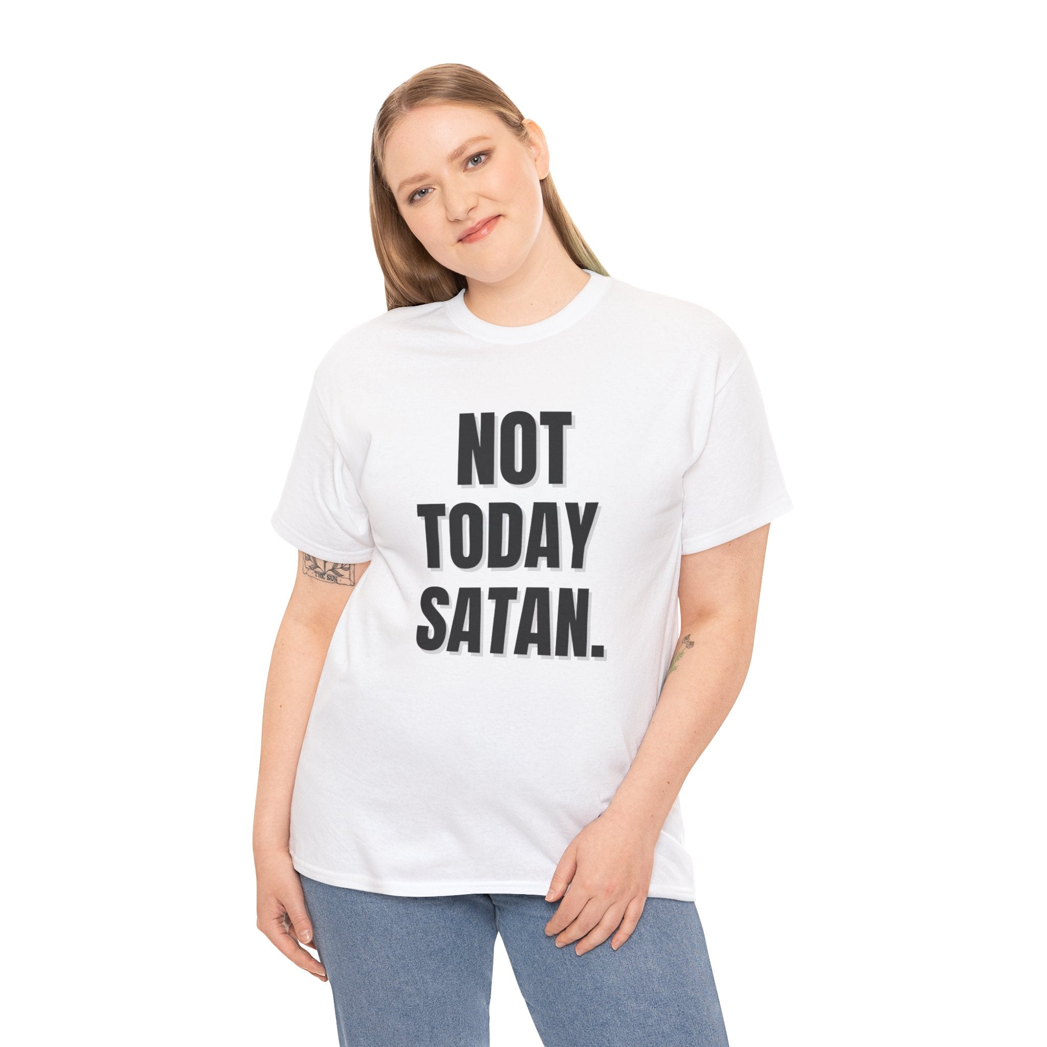 Not Today Satan Graphic Funny Novelty Gift Unisex T-Shirt