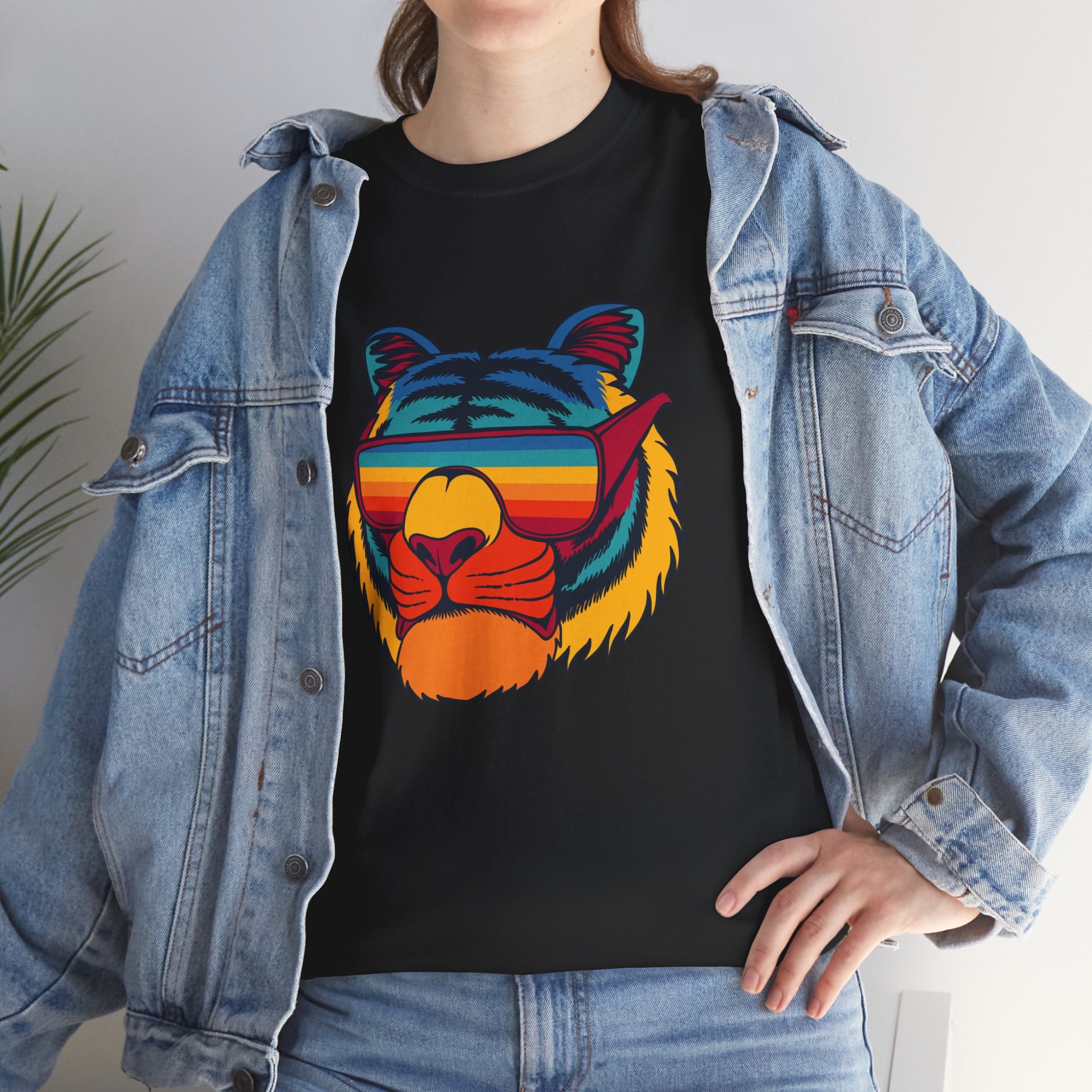 Rainbow Color Tiger Mens Womens Unisex T-Shirt