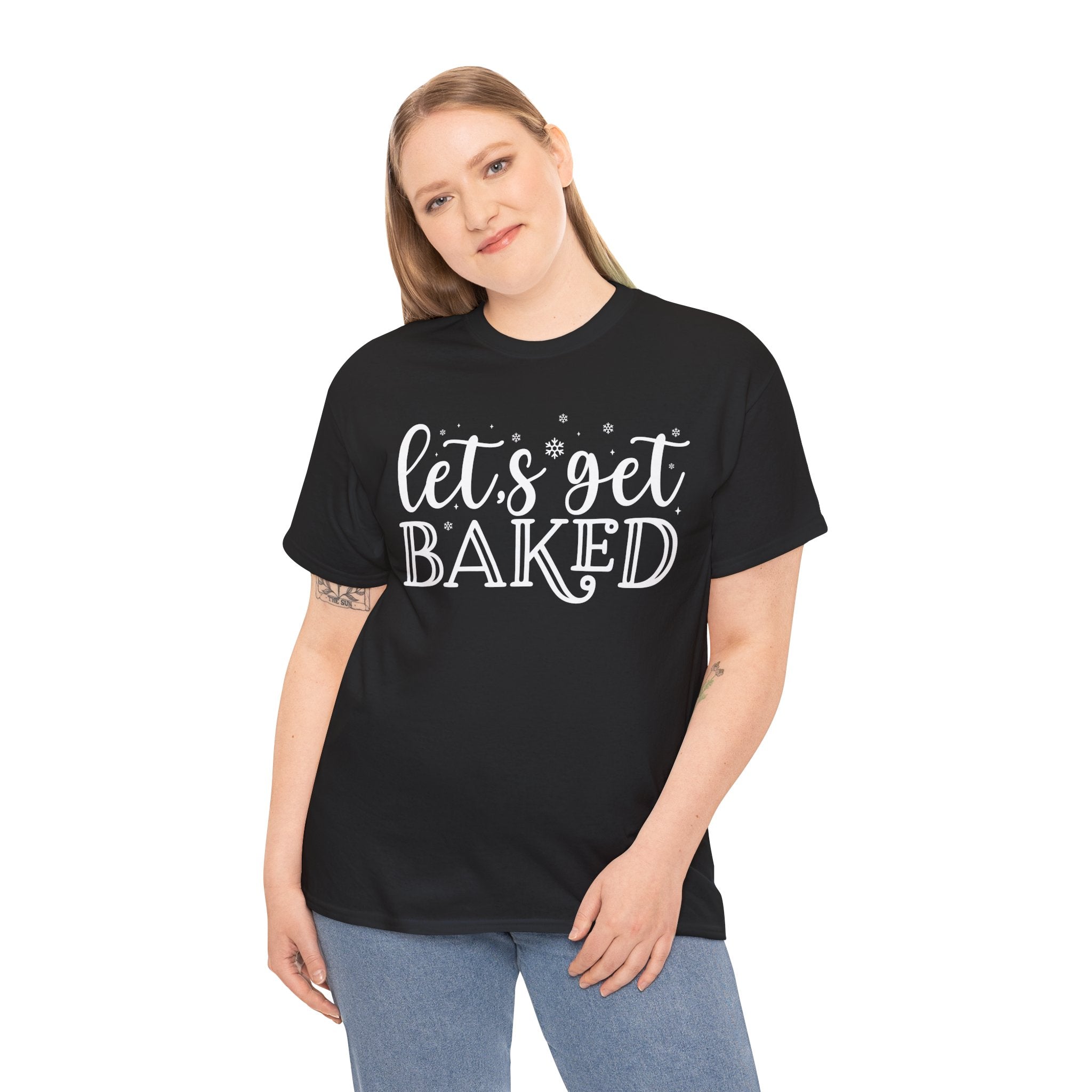 Let's Get Baked Funny Cooking Christmas Holiday Men's Women Novelty T-Shirt