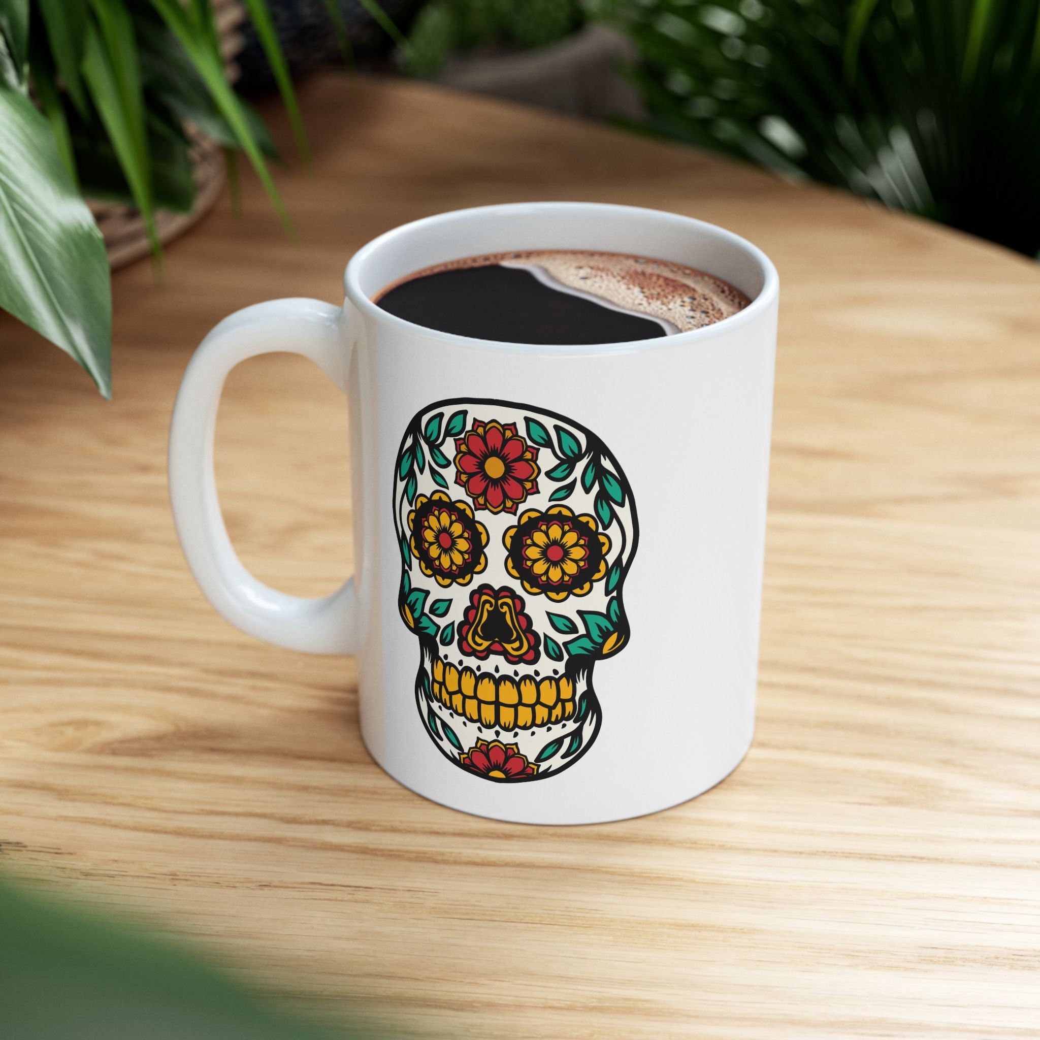 Sugar Skull Mexico Meme Coffee Ceramic Mug