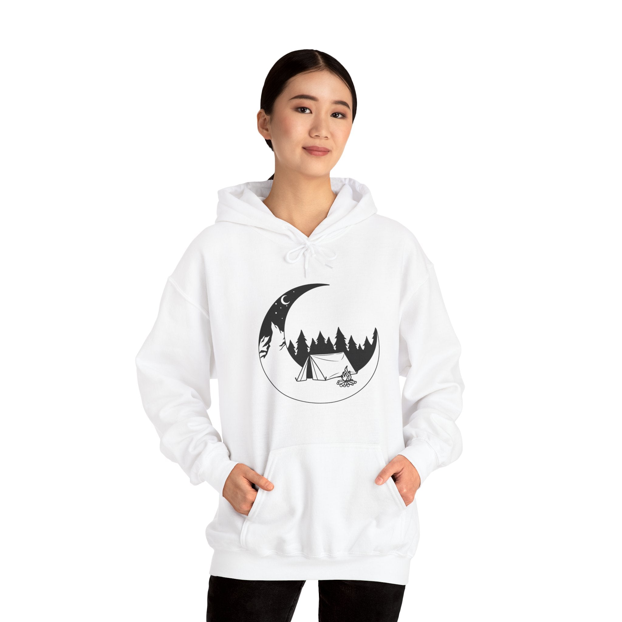 Outdoor Camping Moon Unisex Hoodie