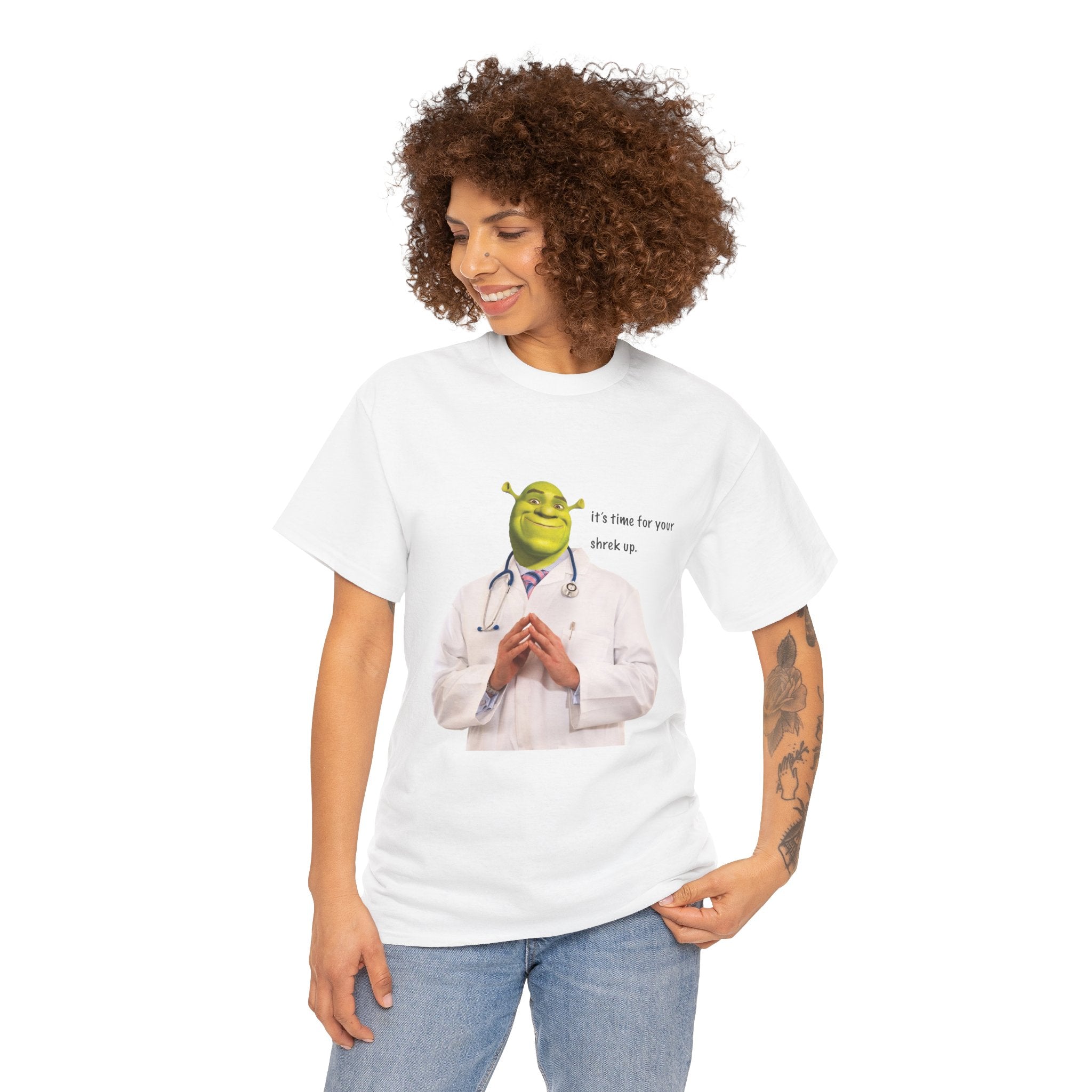 Funny Shrek Up Meme Unisex Graphic Novelty T-Shirt