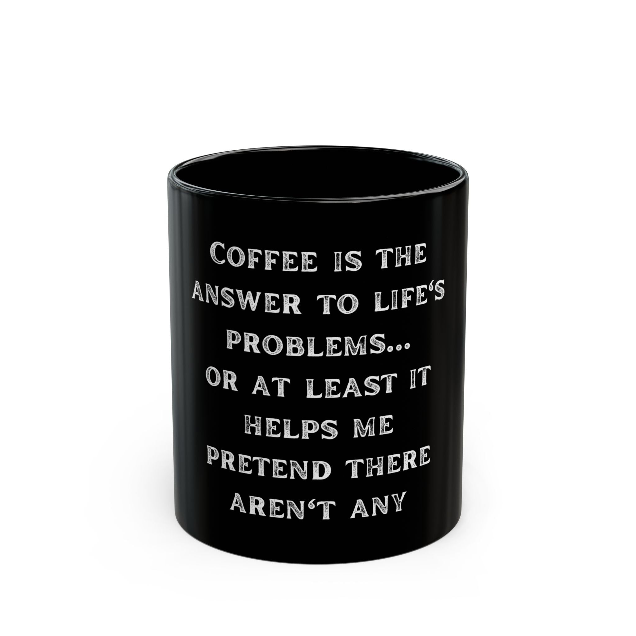 Coffee Is The Answer Funny Office Gift Ceramic Black Coffee Mug