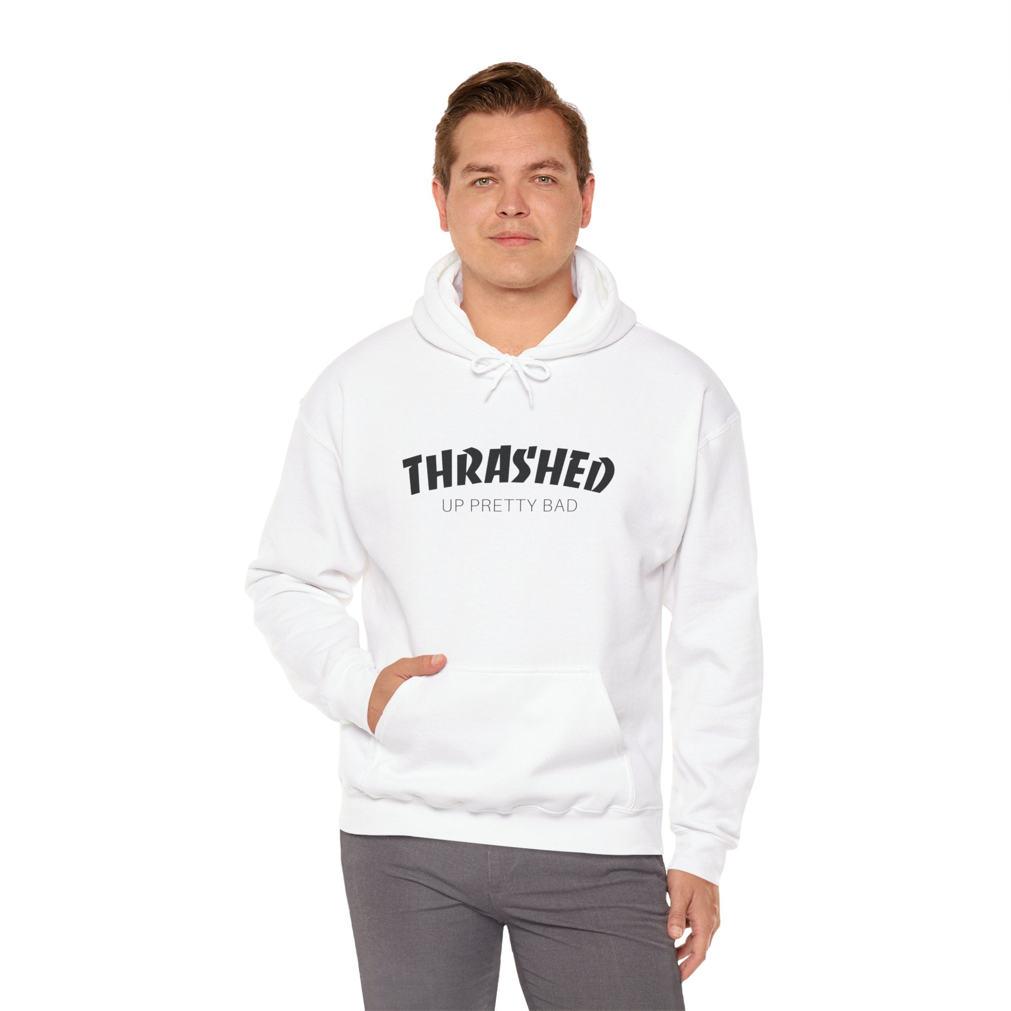 Funny Thrashed Up Pretty Bad Skateboarding Unisex Hoodie