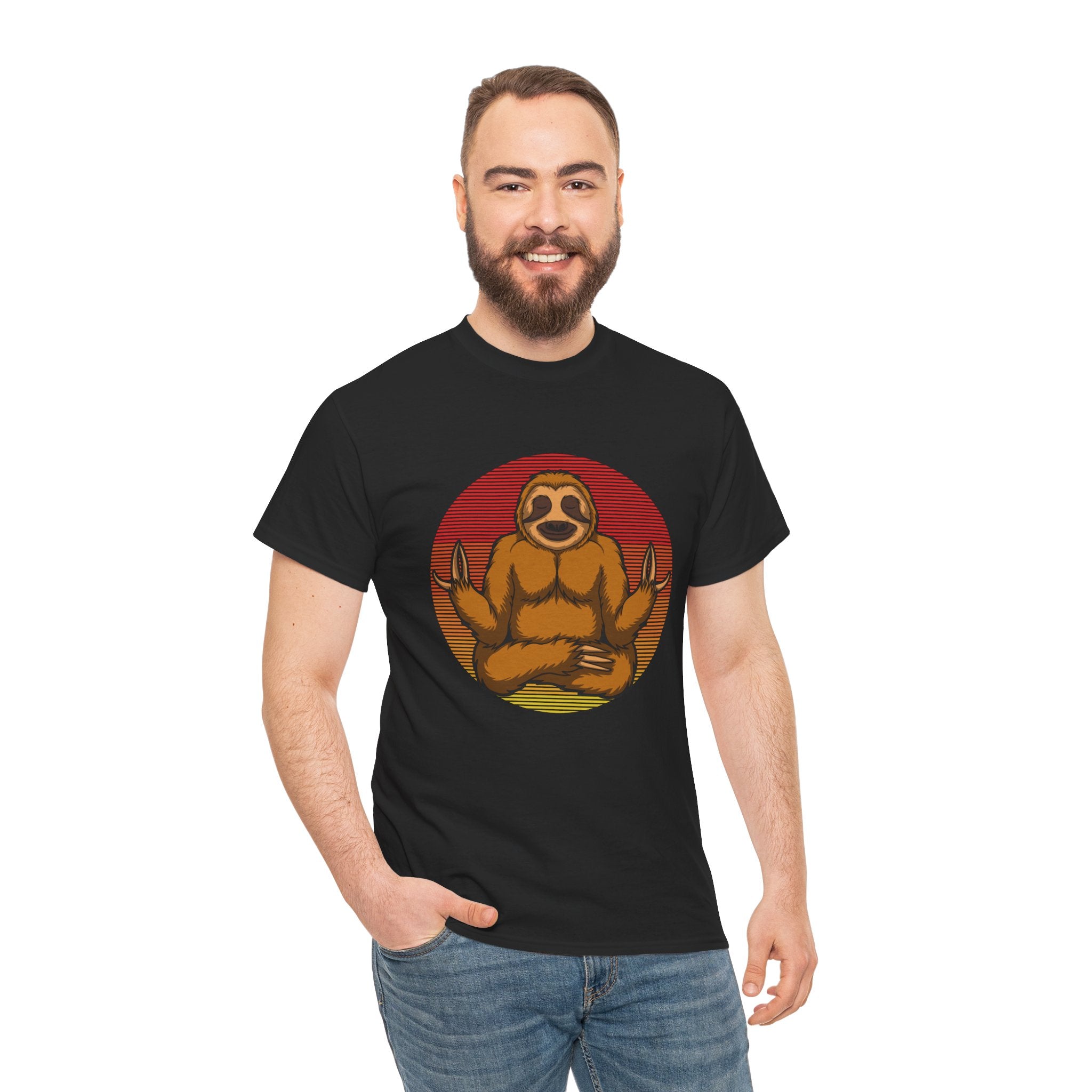 Sloth Meditating Yoga Unisex T-Shirt