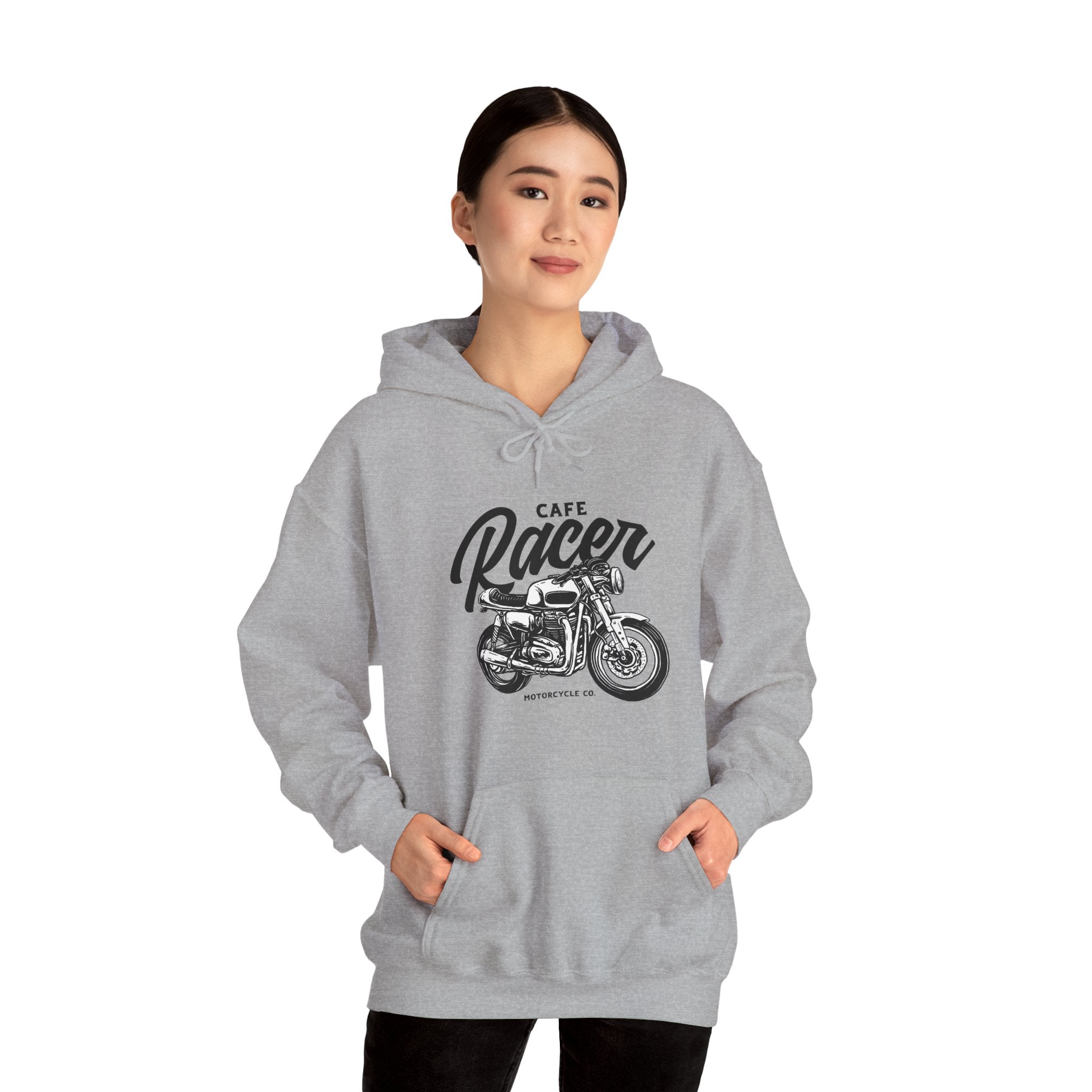 Cafe Racer Motorcycle Vintage Distressed Unisex Hoodie