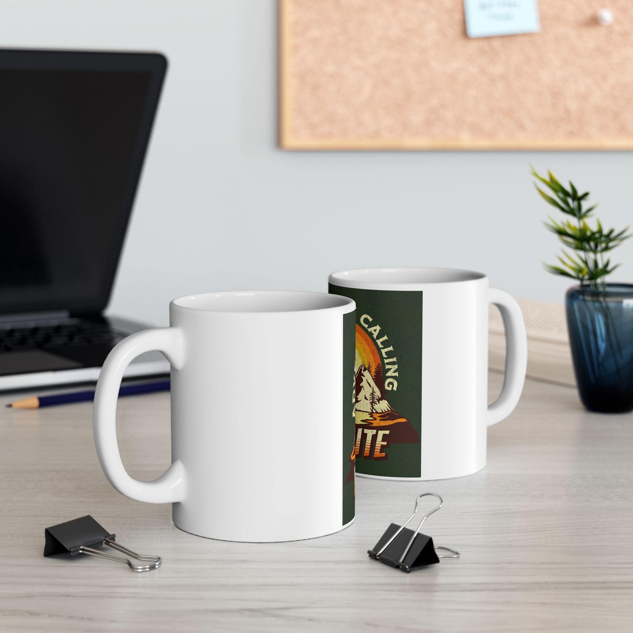 Yosemite National Park Retro Graphic Novelty Ceramic Coffee Mug