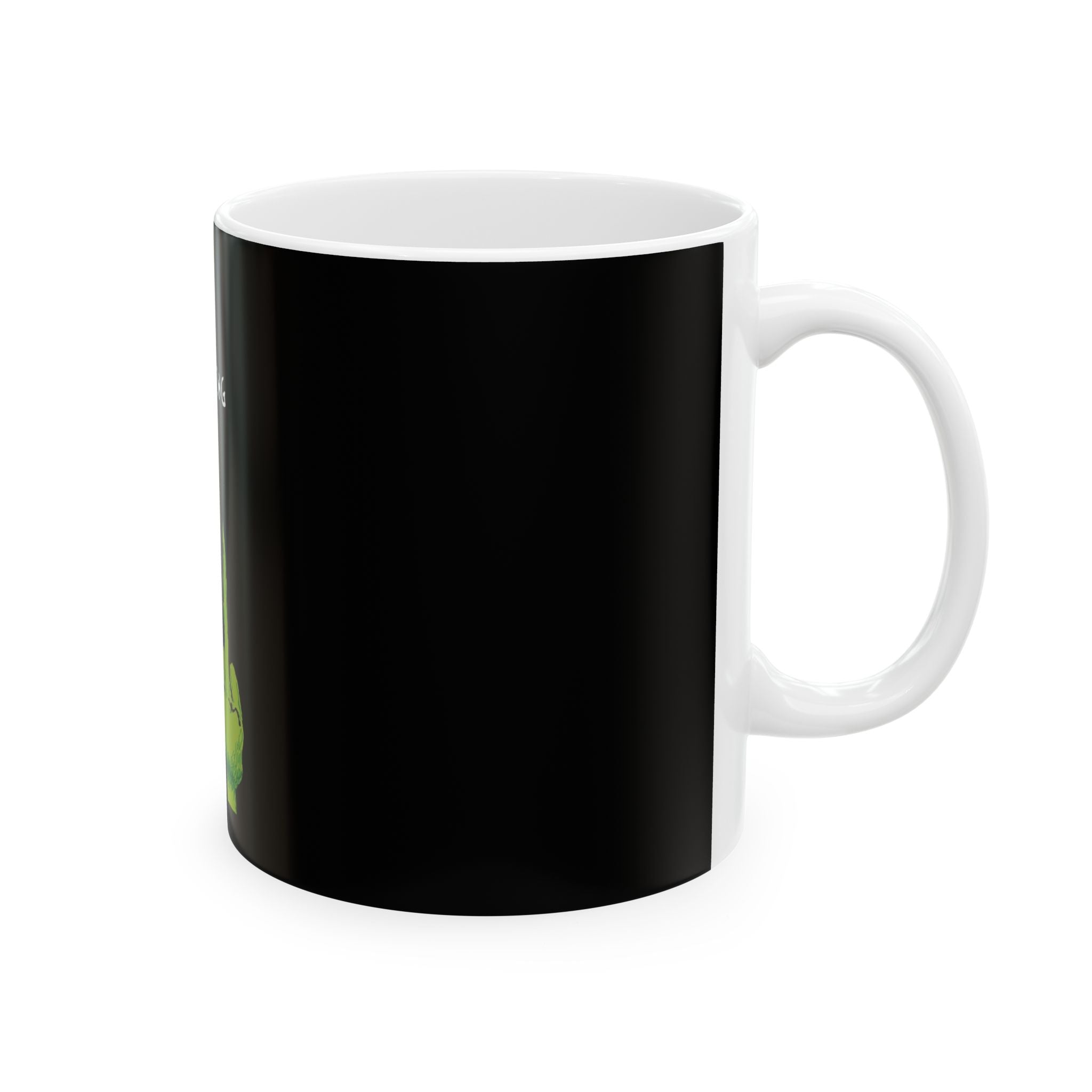 Funny Grinch Movie Holiday Christmas Black Ceramic Coffee Mug