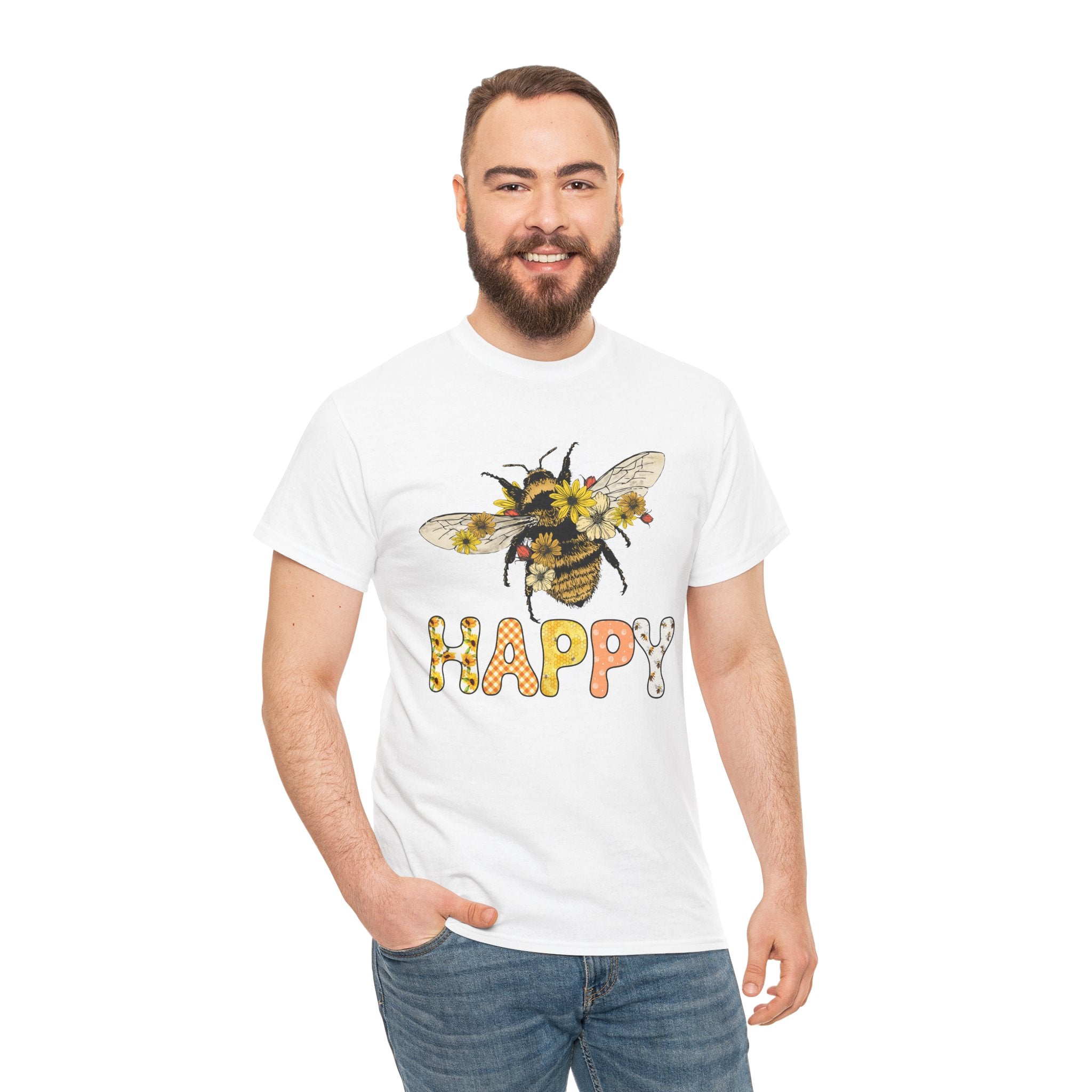 Happy Bee Cute Women's Boho Fashion T-Shirt