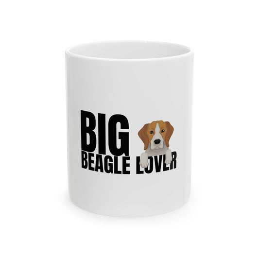 Big Beagle Lover Dog Graphic Novelty Ceramic Coffee Mug Gift