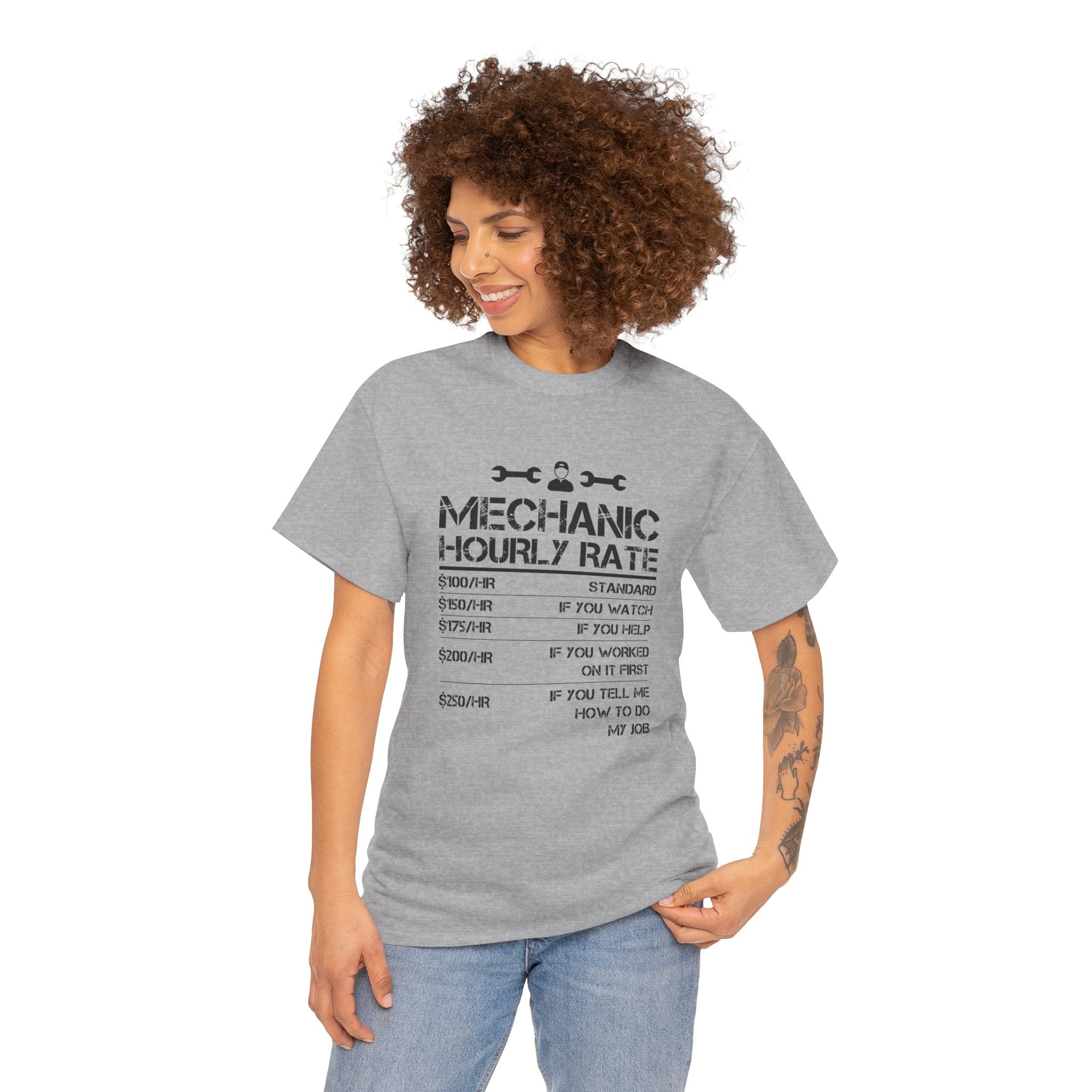 Mechanic Hourly Rate Meme Funny Auto Unisex Mens T-Shirt